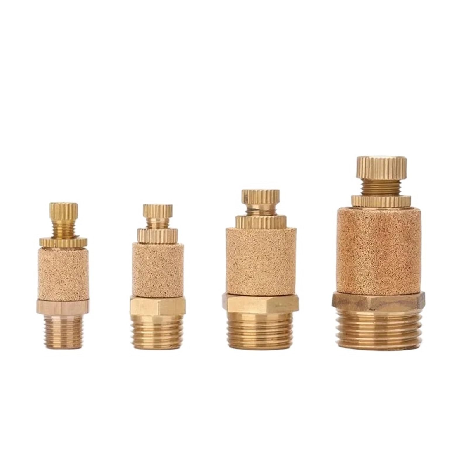 Silencieux d'échappement pneumatique Filtre de silencieux d'échappement pneumatique en laiton, 10/50 pièces, M5 1/8 "1/4" 3/8 "1/2" 1/8 ", filetage mâle(Short-M5,10 PCS)