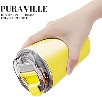 Vista 50 de Puraville Insulated Tumblers with Lid, 10 oz Travel Coffee Mug Stainless Steel Vacuum Cup, Leak Proof Reusable Double Walled Coffee Tumbler for Iced