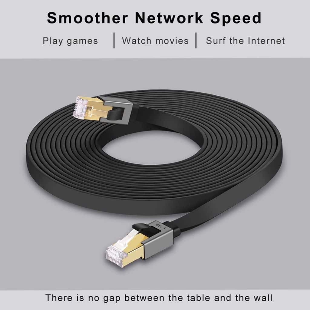 Ethernet Cable 40Gbps RJ45 Network High Speed Gigabit Router Laptop