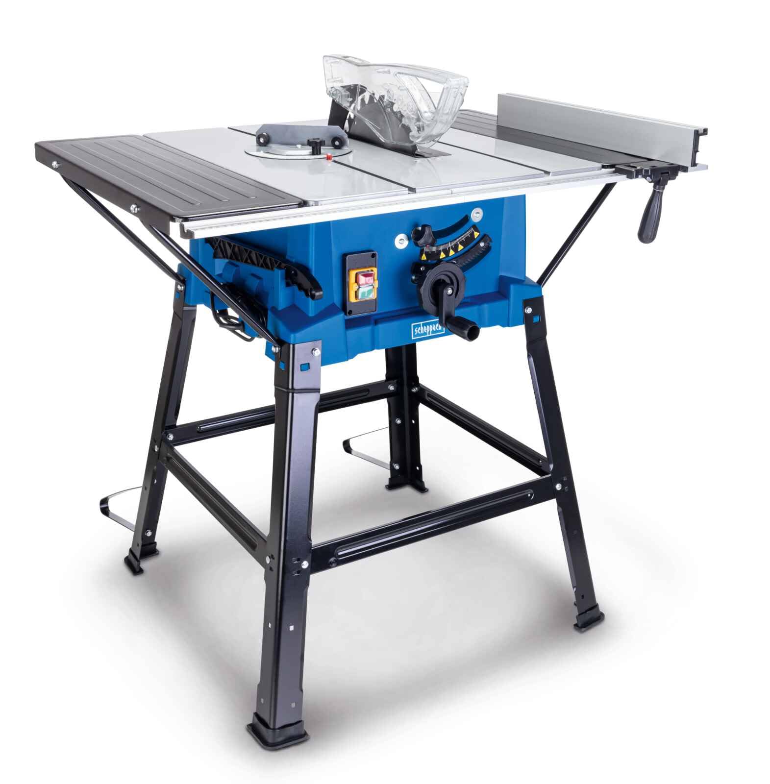 Scheppach Tischkreissäge HS110 | 230V 2000W | Schnitthöhe 87mm | Sägeblatt Ø 254mm | inkl. Tischverbreiterungen und Untergestell | Tischgröße mit Verbreiterung 630 x 930 mm | Tischhöhe 870mm