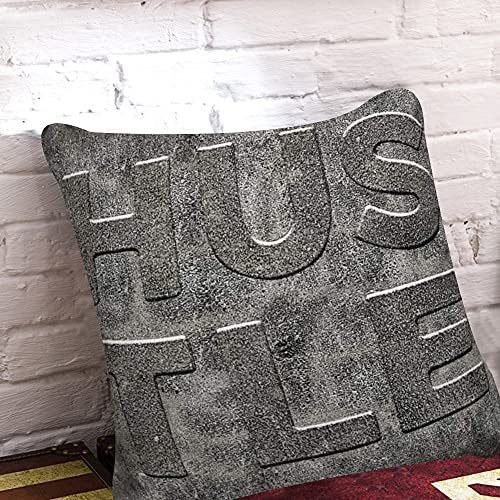 Image of SAJAVAT HOME CC78 Cotton Stripe Khadi Print Cushion Cover (Pack of 1) 18x18 INCHES /45x45 cm Blue & Off White (Black & Beige, Cotton)