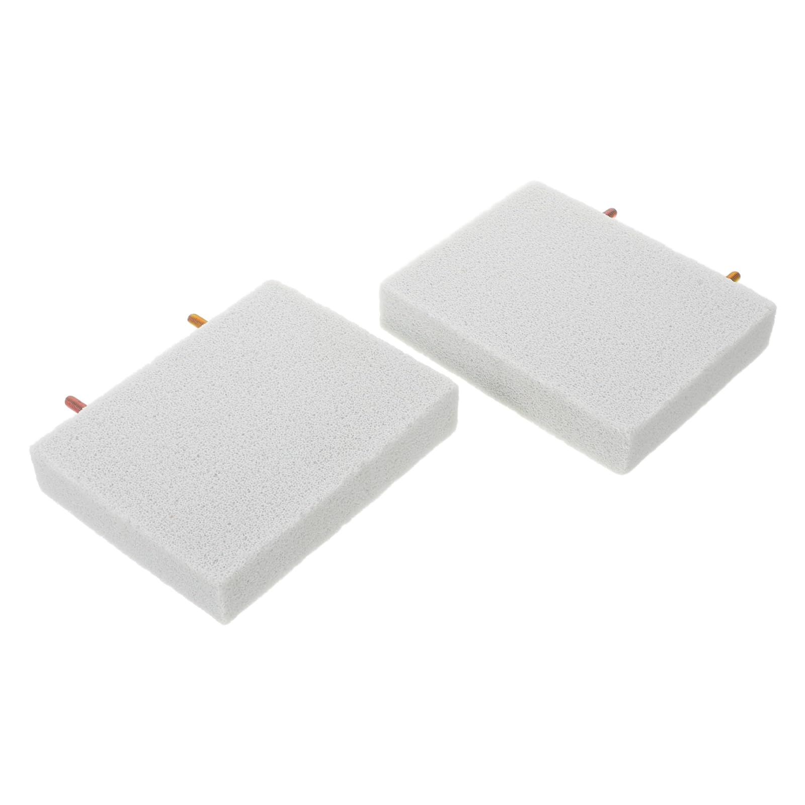 Tofficu Lot de 2 Perchoirs à Broyage en Pierre Naturelle pour Perroquets et Petits Oiseaux – Plateforme Rectangulaire 100% Pierre à Aiguiser pour Griffes – Accessoire Cage Oiseaux Adapté