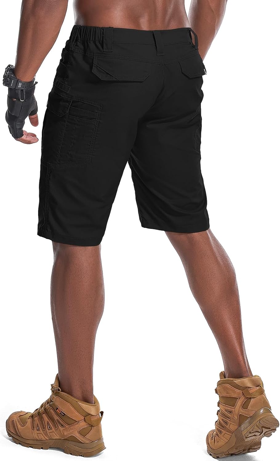 Men's Hiking Cargo Tactical Shorts with Multi Pockets Stretch Water Resistant Shorts Outdoor Hiking Fishing Camping(No Belt)