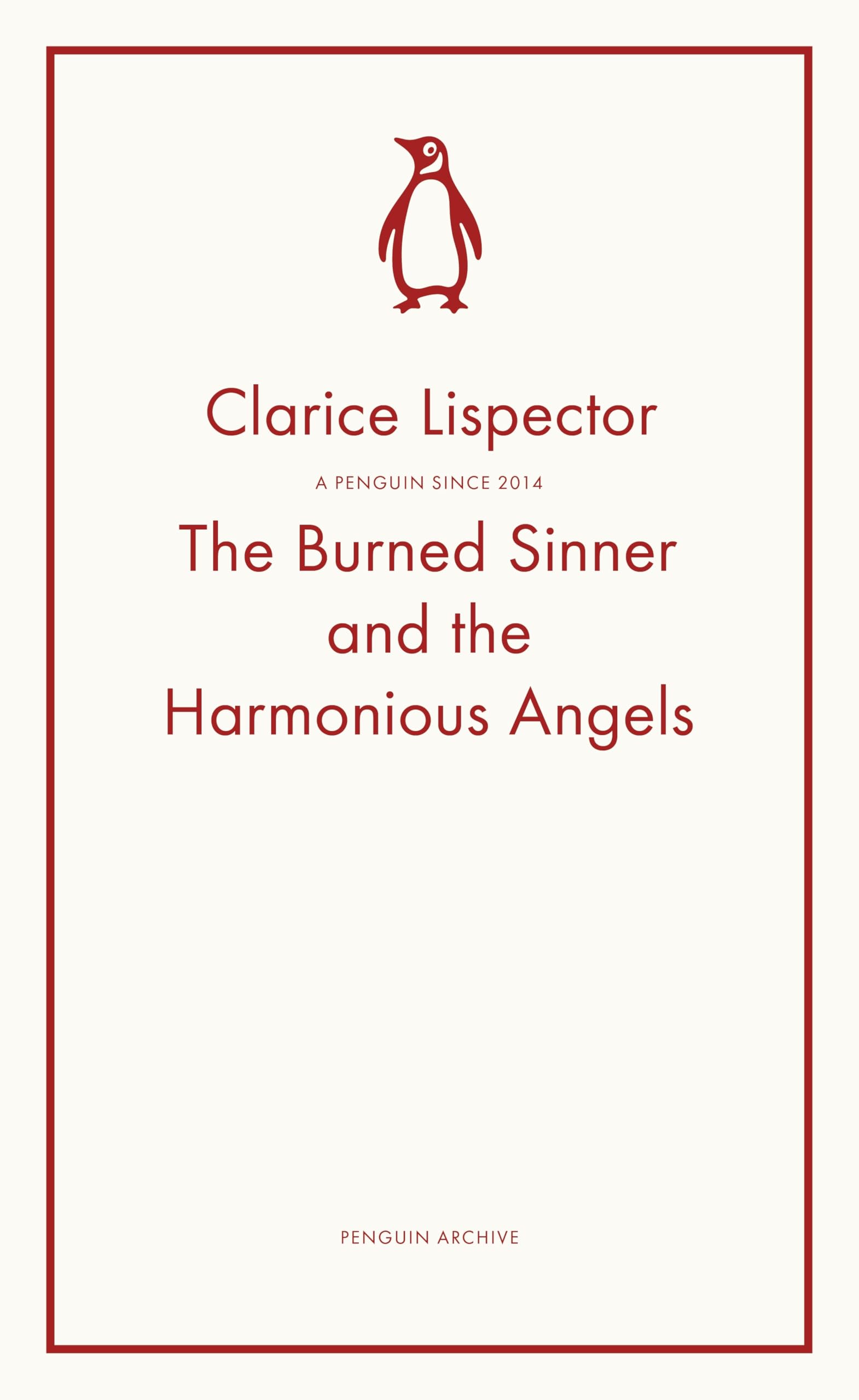 Clarice Lispector The Burned Sinner & the Harmonious Angels Paperback Fiction Book