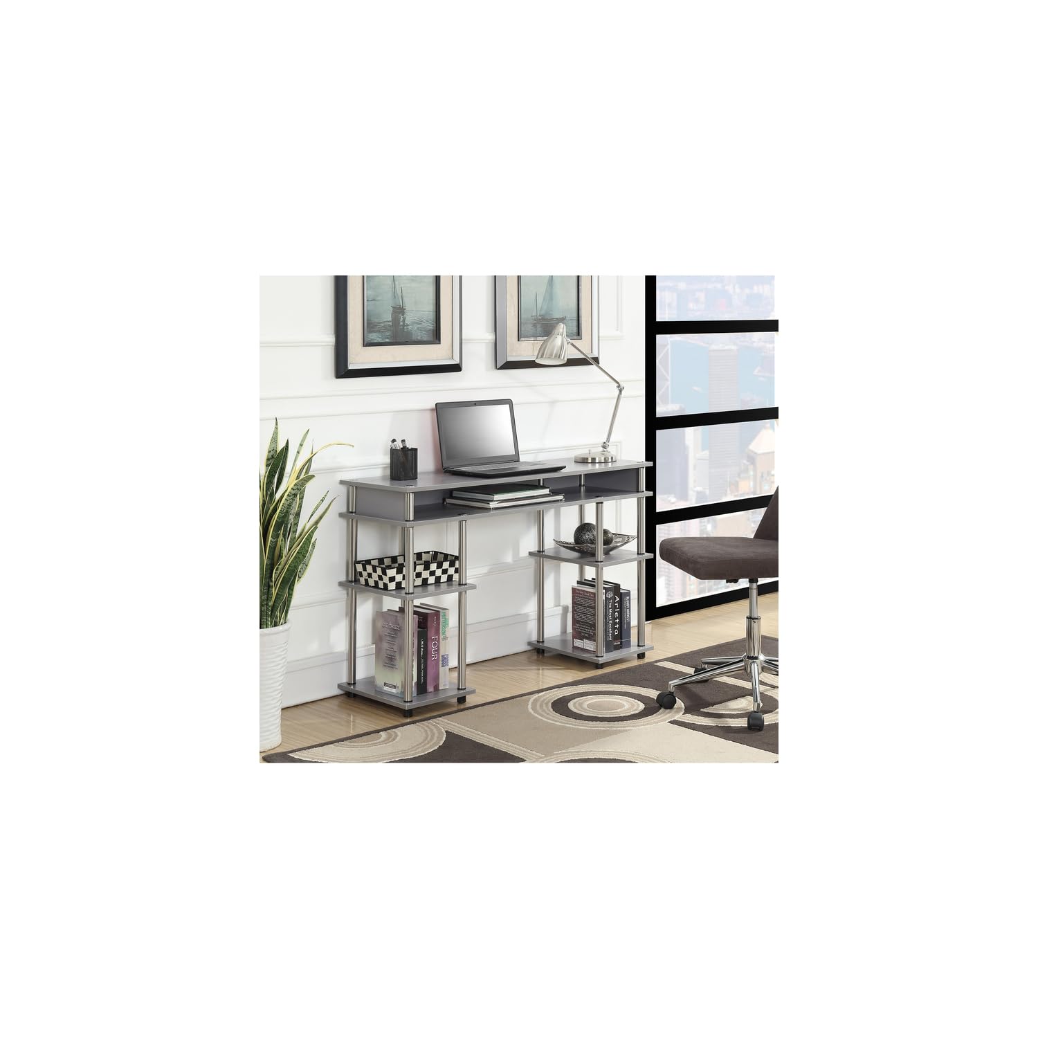 Maykoosh Rococo Romance No Tools Student Desk with Shelves - 47.25