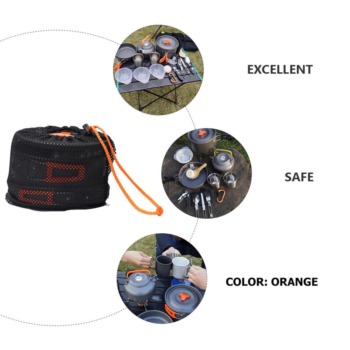 Toyvian 1 Ensemble Set de Cuisine Aluminium pour Camping Ustensiles de Cuisine Portables pour Activités de Plein Air