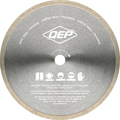 QEP 67006GLQ 7Inch Continuous Rim Glass Tile Diamond Blade, 7mm Rim