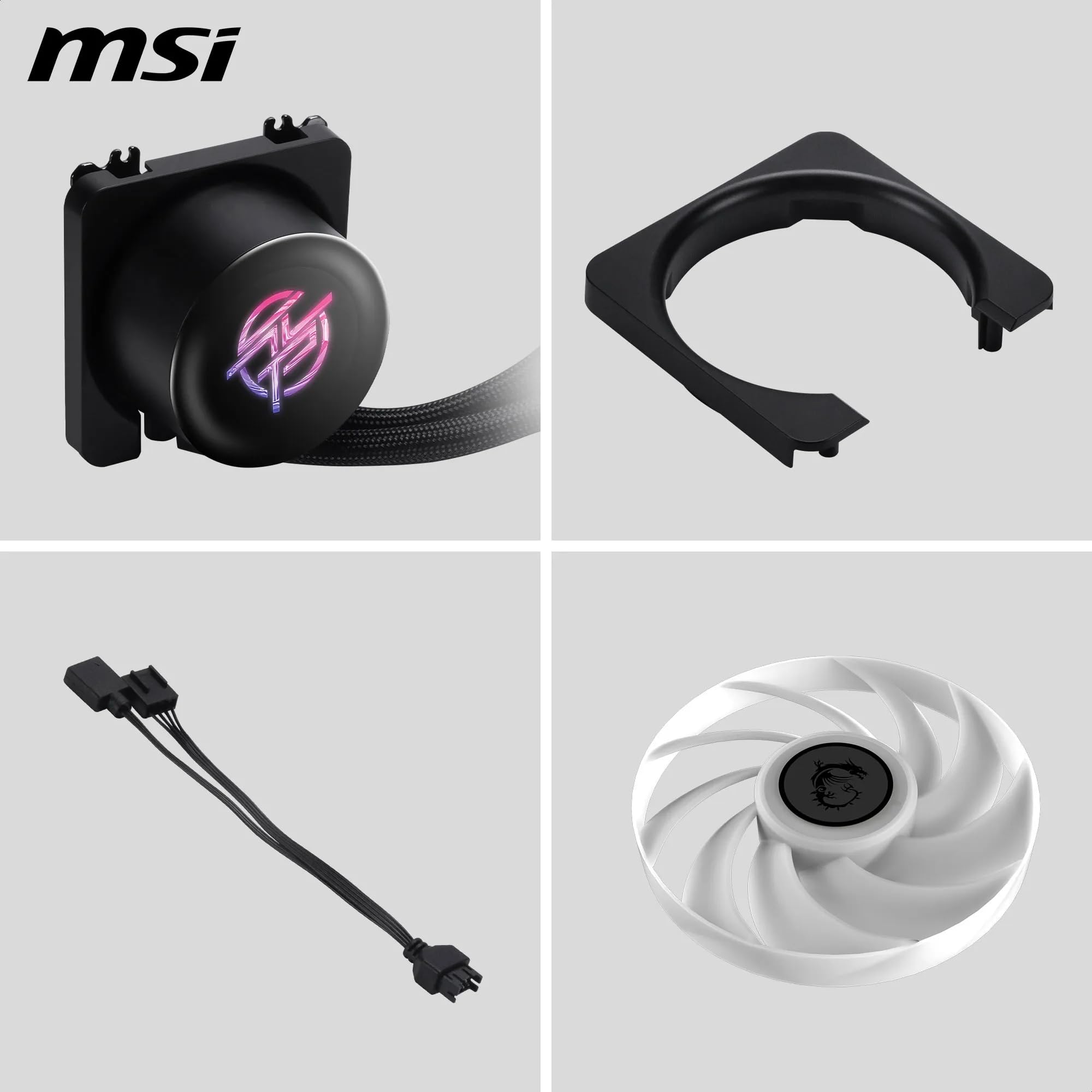 MSI MPG CORELIQUID P13 360 Watercooling AIO - Base en cuivre sans vis et à surface plane, conception améliorée des canaux d'eau, ARGB GEN2, CycloBlade 9, radiateur Split-Flow, roulement "rifle"