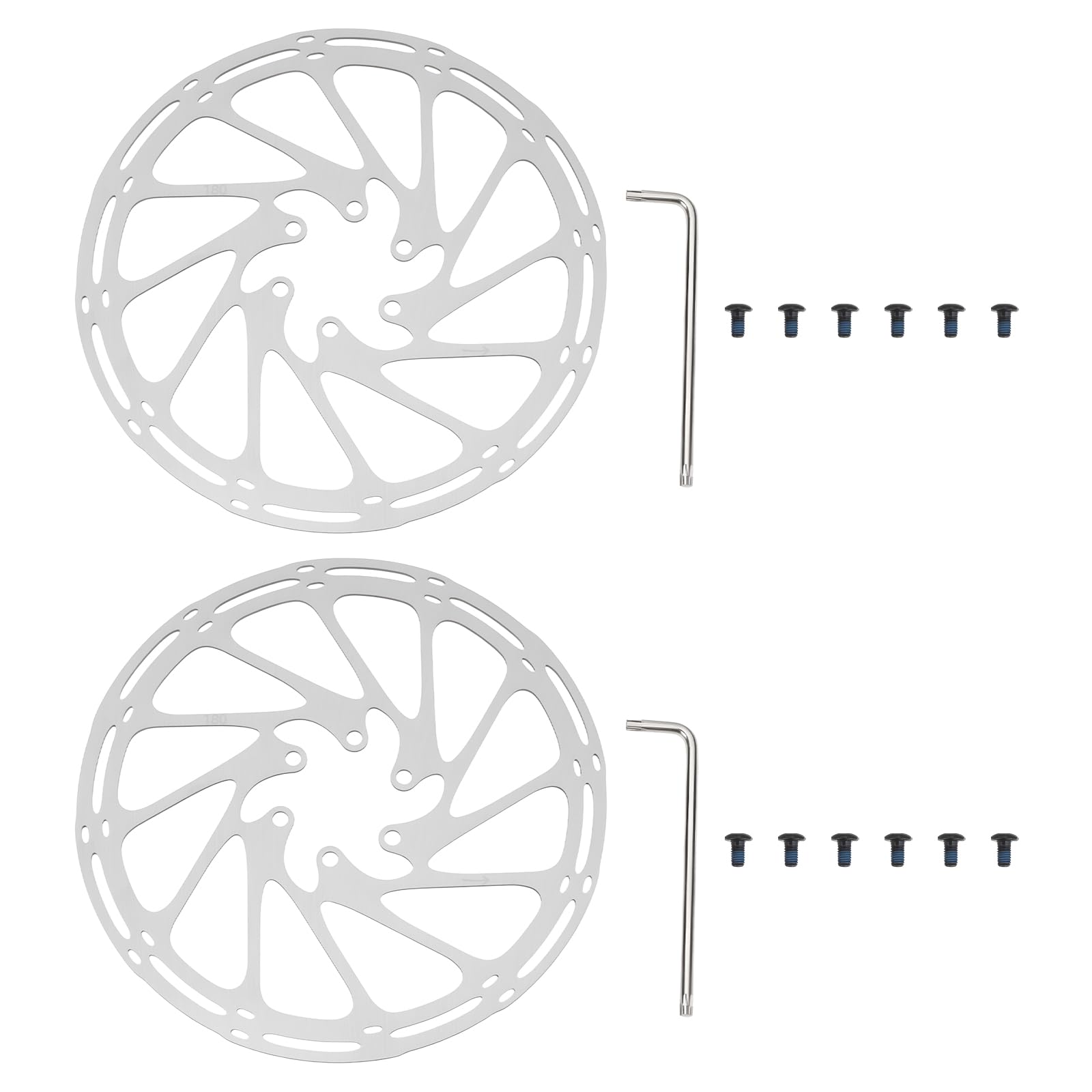 Create idea Zestaw 2 tarcz hamulcowych do rowerów górskich 180 mm kompatybilna z SRAM Centerline 44 X 1,8 mm