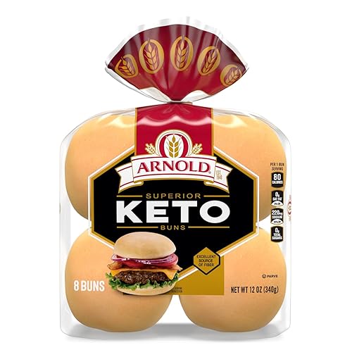 Arnold Keto - Bollos de hamburguesa de 12 onzas, paquete de 2