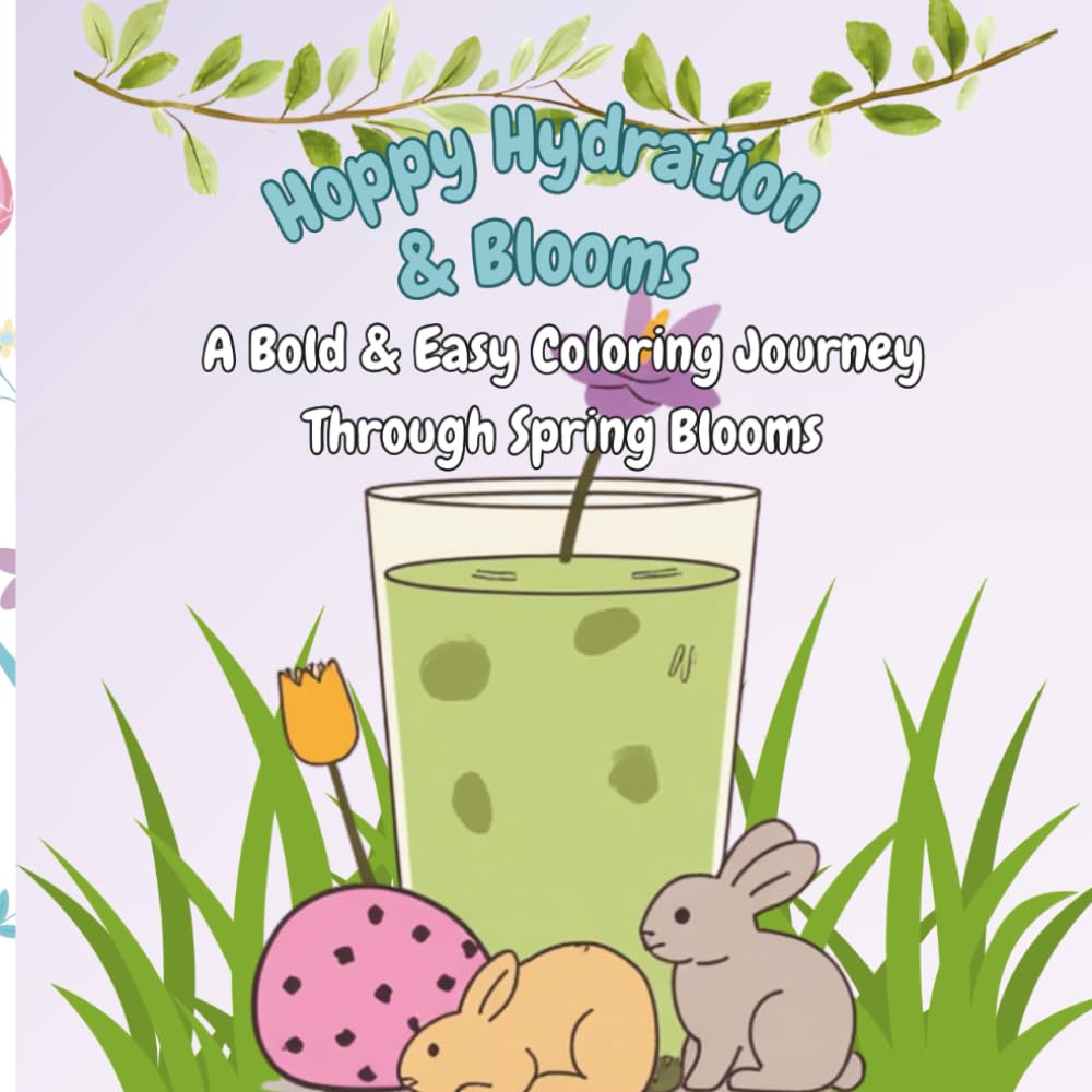 Hoppy Hydration & Blooms: A Bold & Easy Coloring Journey Through Spring Blooms (The Seasonal Sip Series: A Year of Cozy Coloring)