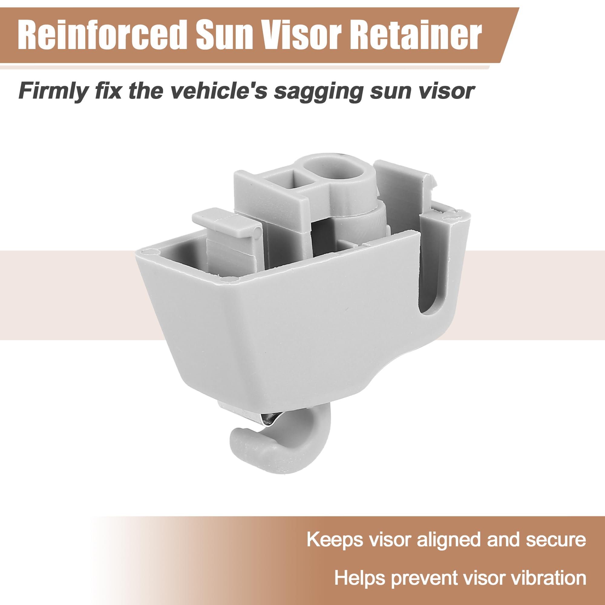 Clip Soporte Visera Solar Para Volkswagen Touareg Y Audi Q7 - Número OE 4L0859561, Plástico ABS Gris, Evita Vibraciones Al Conducir