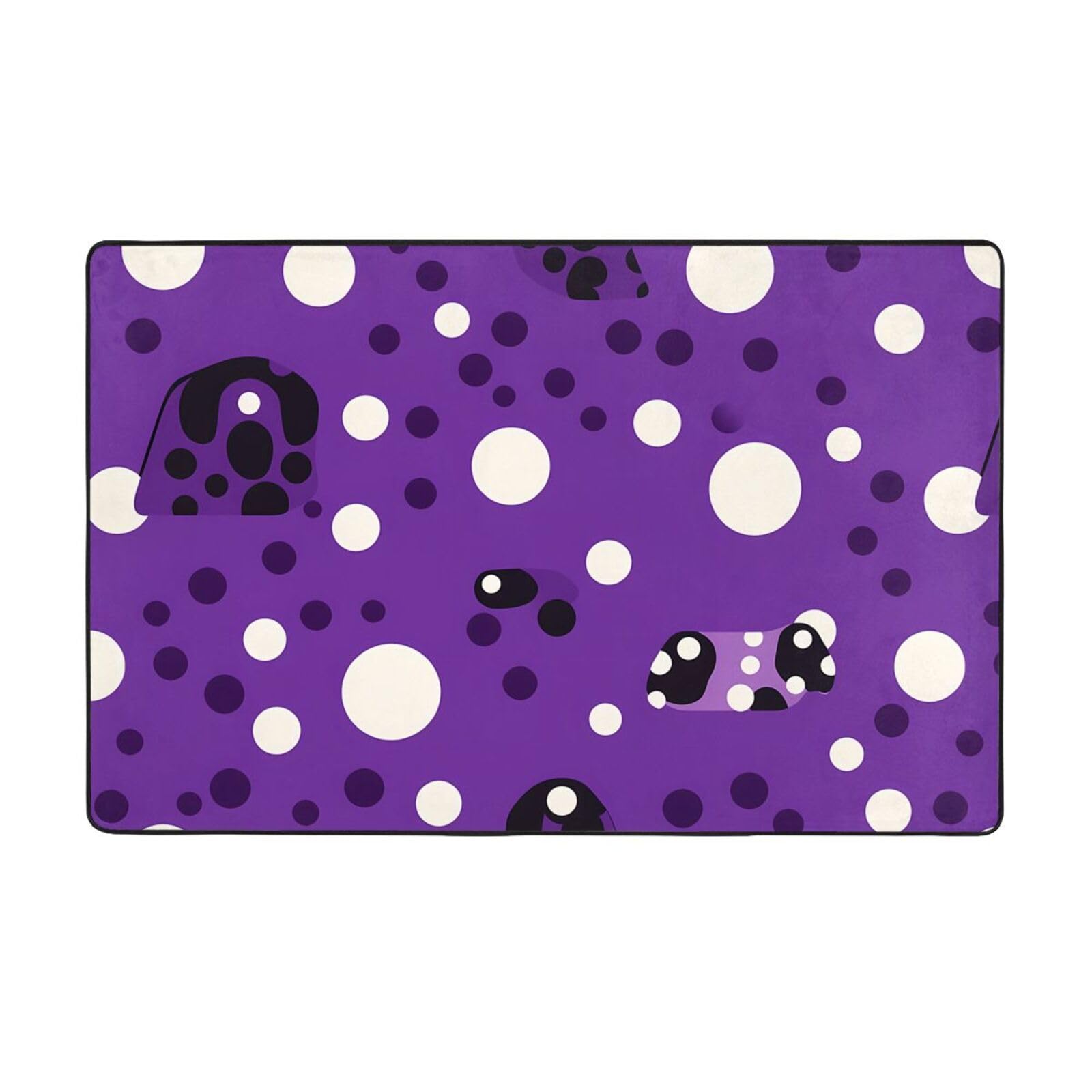 Tapis caniche violet 152,4 x 99,1 cm velours premium