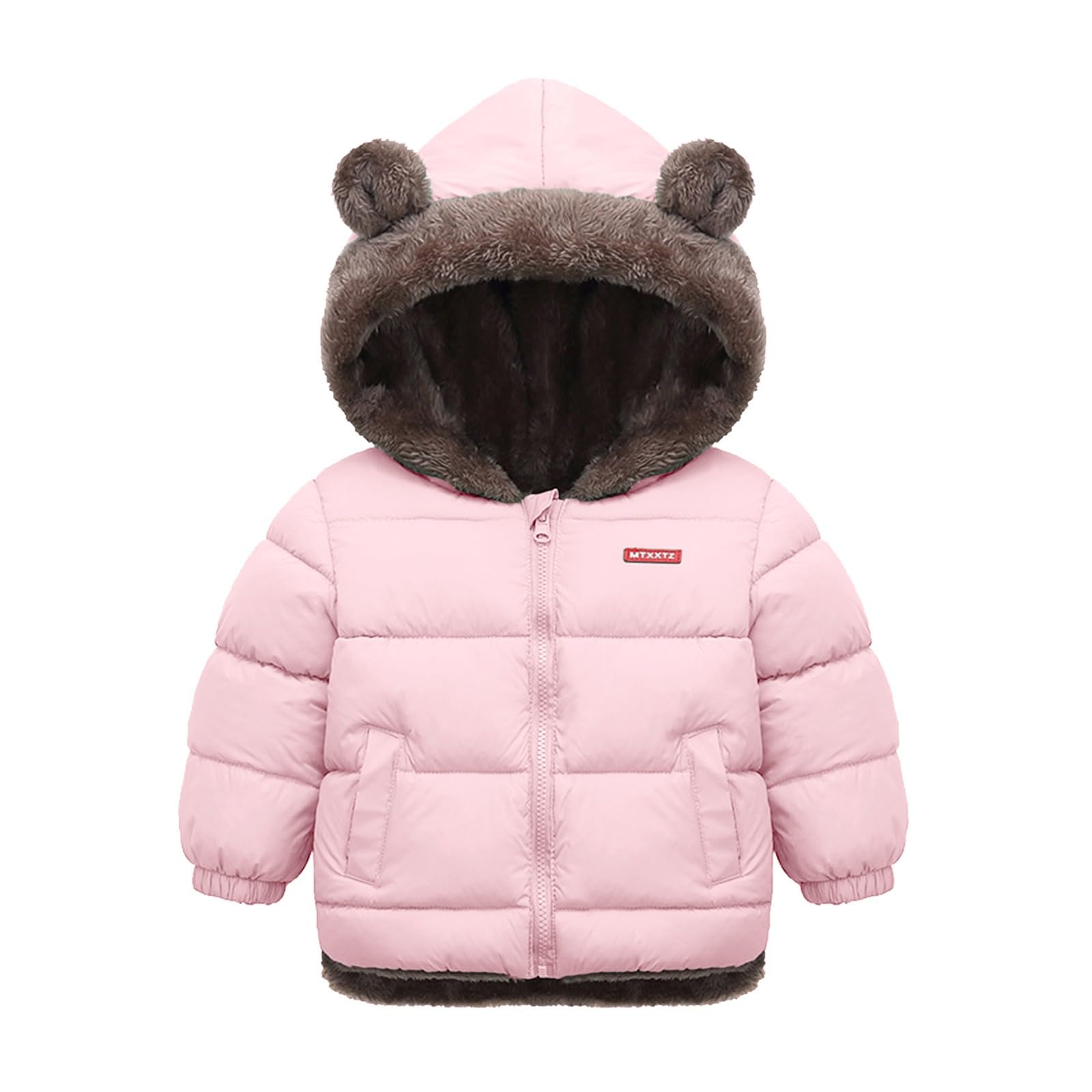 Tuta Neve Bambina Due Pezzi Piumino E Pantaloni Caldo Completo Con Cappuccio Tuta Sci Antivento Tute Con Tasche Set Per All'Aperto Imbottiti Abbigliamento Neve