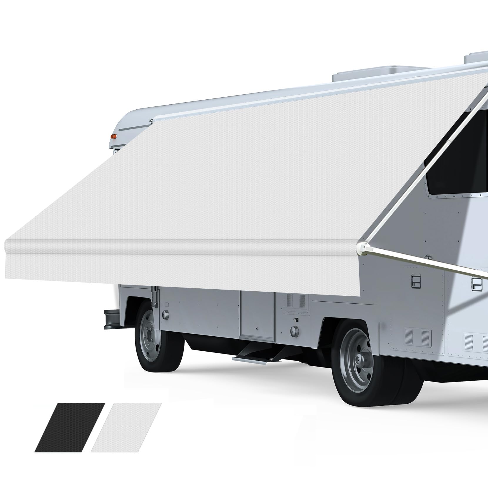 Heavy Duty RV Awning Fabric Replacement - 19.5oz Vinyl Camper Awning - Waterproof & UV-Resistant - Universal Canopy for Camper, Trailer and Motorhome