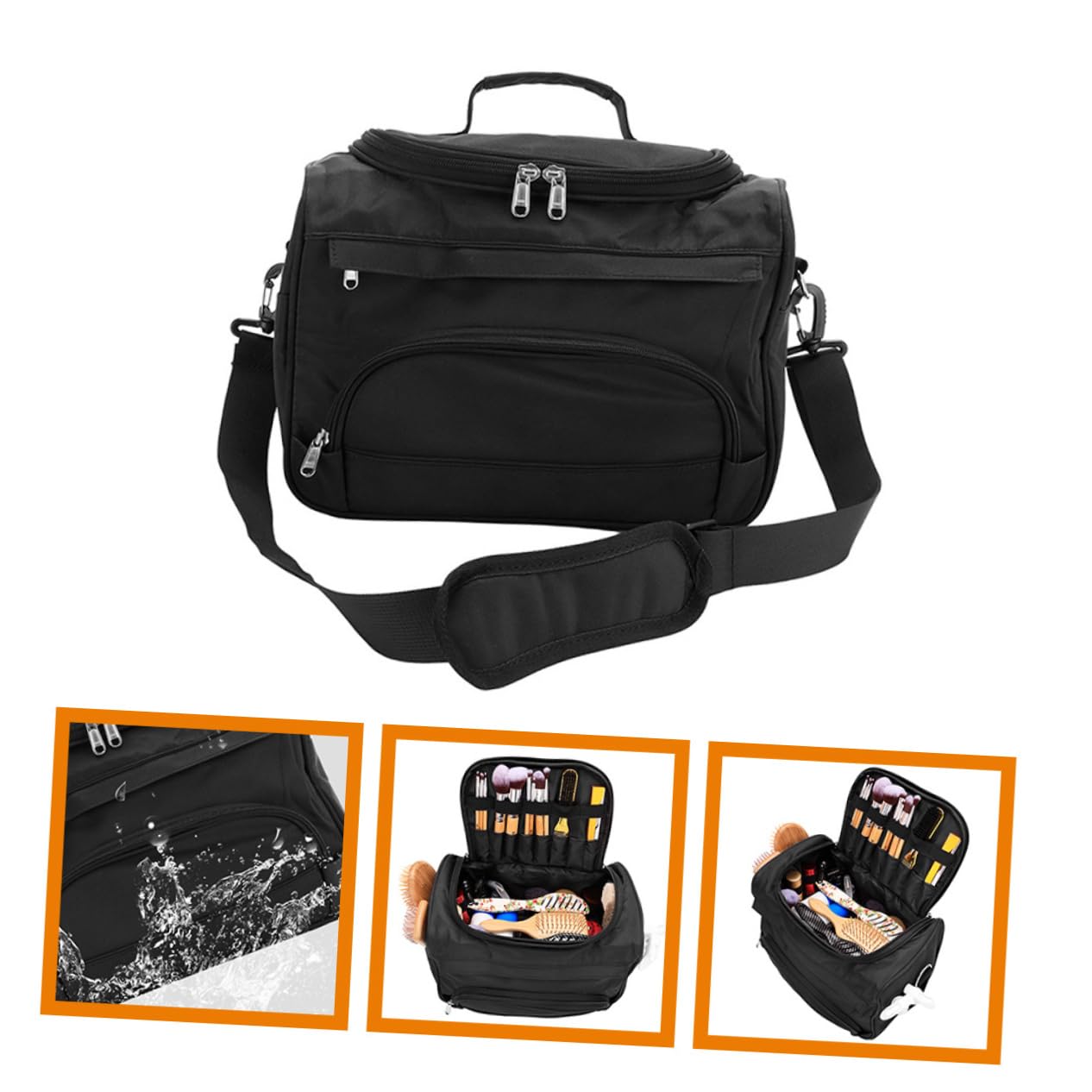 WOONEKY Hairdressing Tool Storage Bag Shoulder Strap Hairdressing Tool Pouch Travel-Friendly