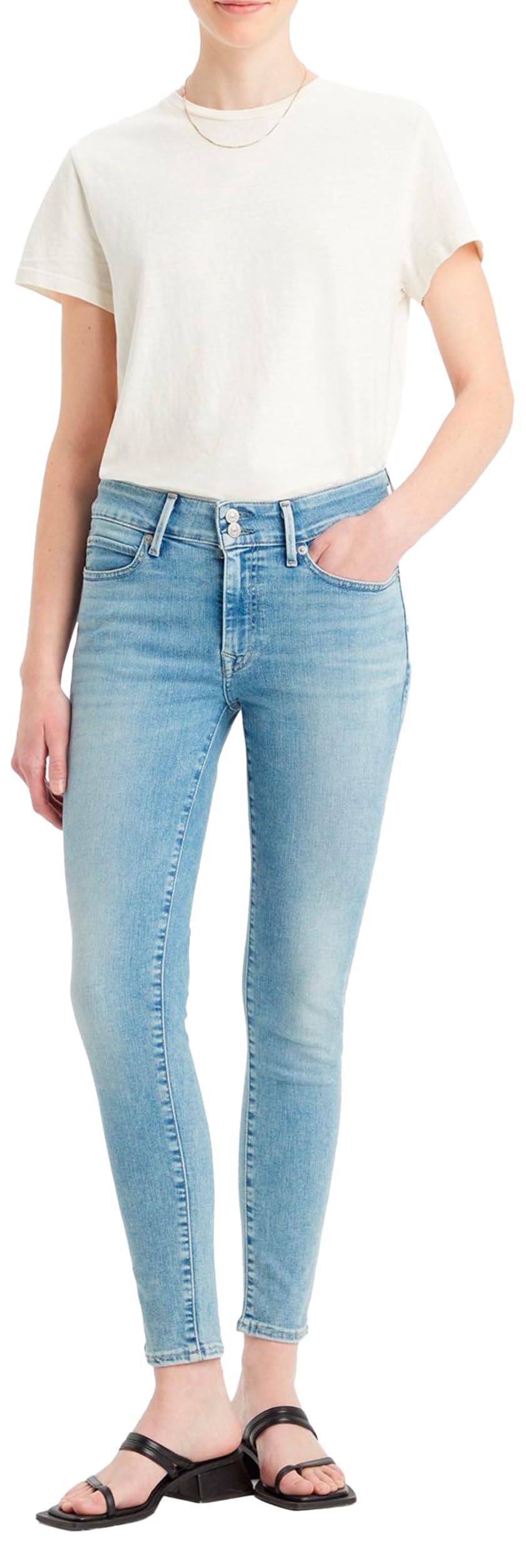 Levi's 711 Double Button Blue Wave Light, Blue Wave Light, 26W x 32L