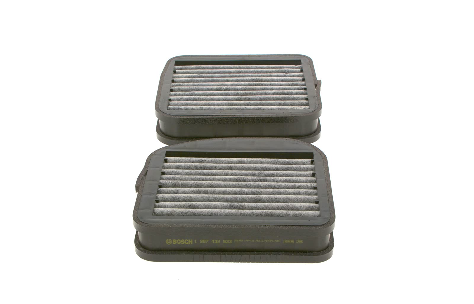 Bosch Filtro Abitacolo ai Carboni Attivi R2533, Filtro di Ricambio - Contro cattivi odori, polline e polvere per un'aria più pulita all'interno del veicolo - 2 Filtri | Compatibile con: MAYBACH 57, 62, MERCEDES-BENZ E-CLASS, E-CLASS Pritsche/Fahrgestell,