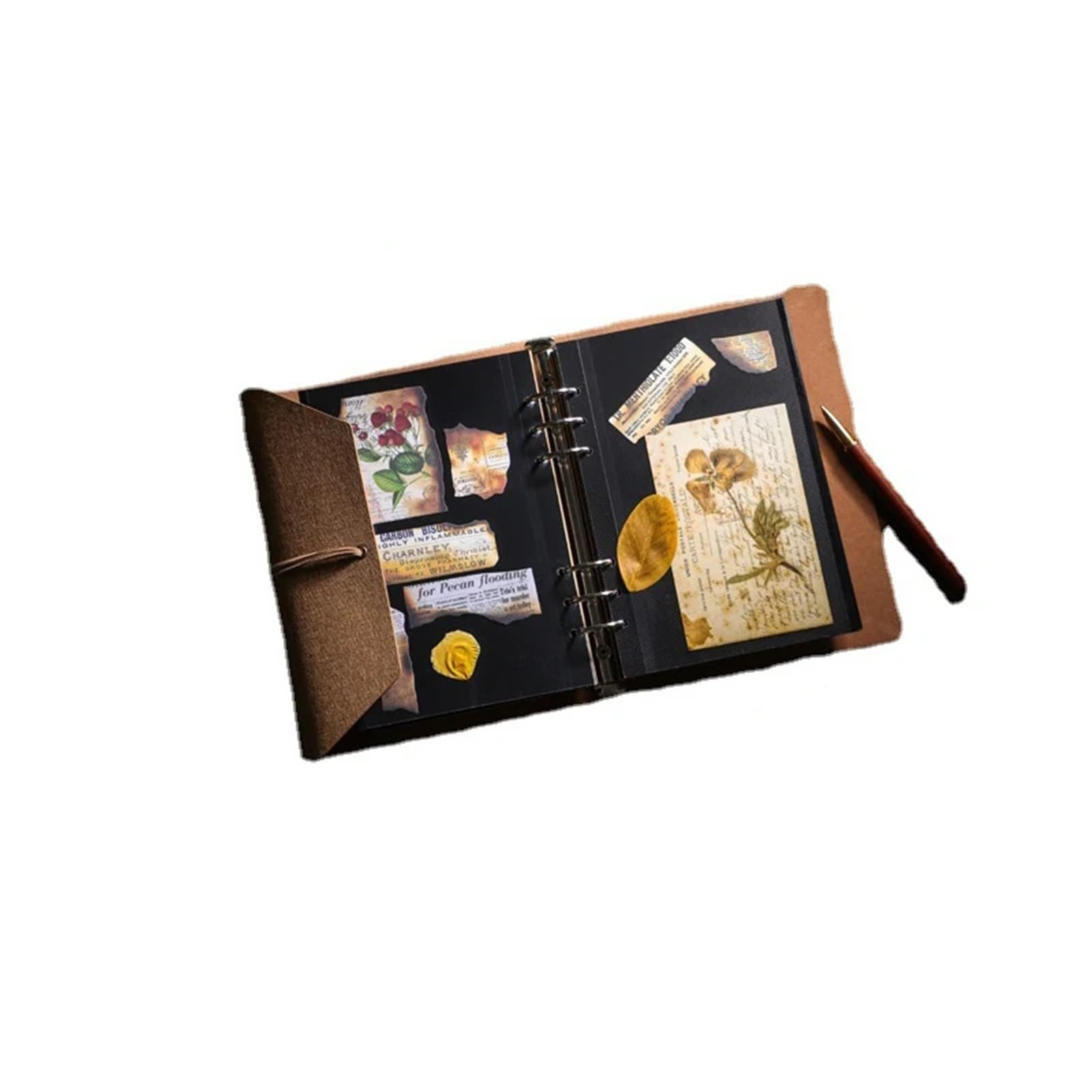 áLbum De Fotos Álbum de fotos laminado hojas sueltas, almacenamiento postales recibos DIY, libro, cuaderno, estuche for, álbum crecimiento, regalos graduación(Red)