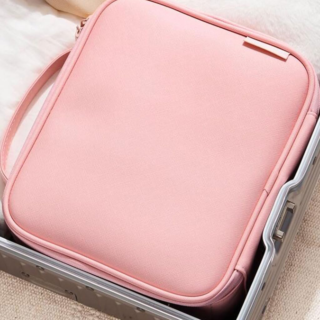 Wdzięk Leren draagbare reistoilettas Grote capaciteit make-up opbergtas Eenvoudige washandtas praktyczny
