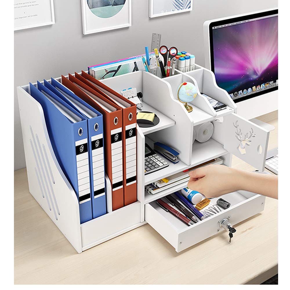 NUODWELL Organiseur de bureau blanc