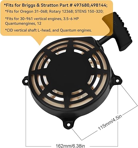 Miniatura 2 de SOFO Conjunto de arranque de tracción para Honda GX160 - Champion Generator Pull Start Asamblea con cable de tracción para Predator 212 Arrancador