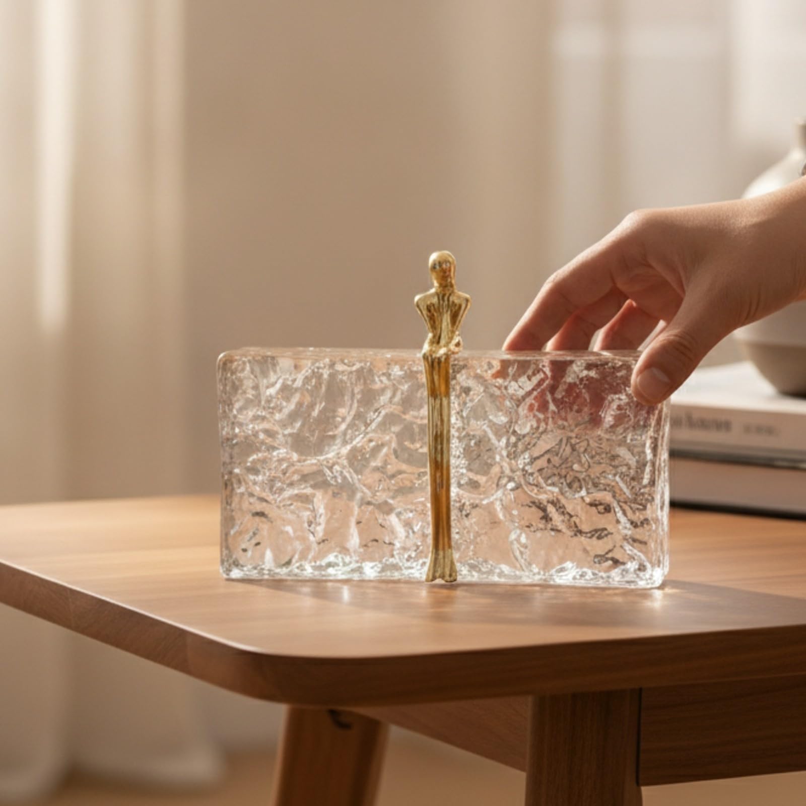 LOVIVER Bloc Figurine | Élégante, Figurine Table, Moderne, Décoration, pr Console D'entrée, Bureau, 20x6x14.5cm