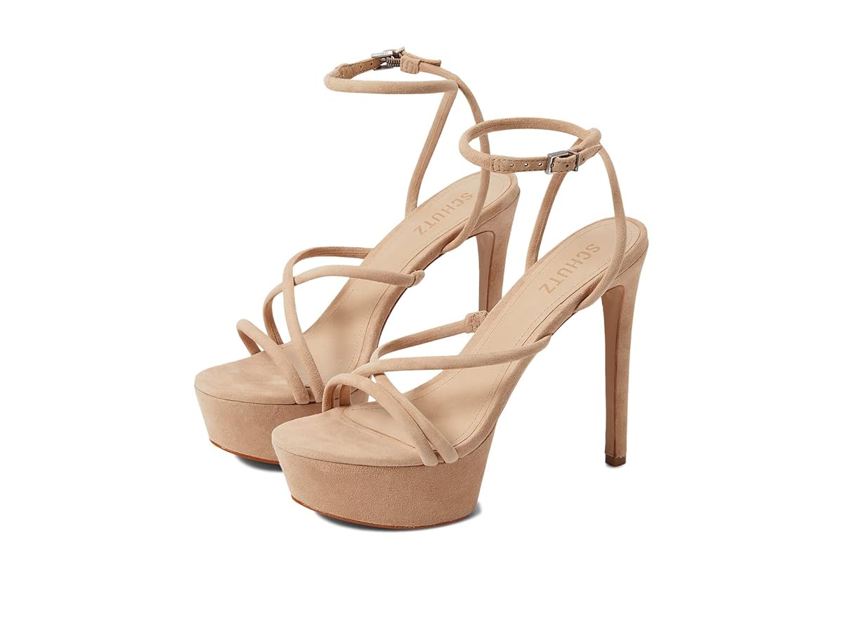 Amazon.com | SCHUTZ Zilla Honey Beige 8.5 M | Heeled Sandals