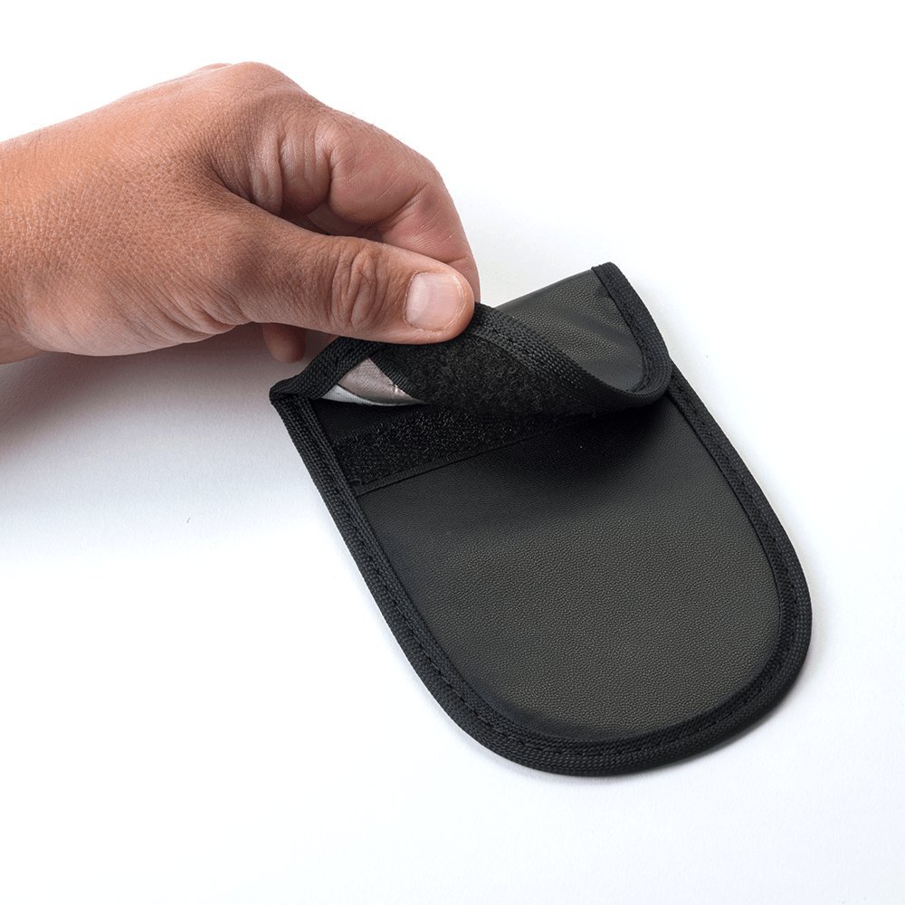 2 x etui na kluczyki do samochodu, z osłoną RFID, ochrona przed kradzieżą, na kluczyki, karty kredytowe, etui ze sztucznej skóry, kolor czarny