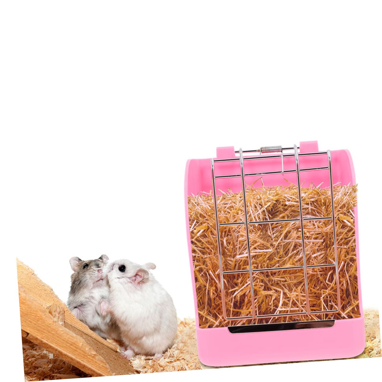 2 Stück Chinchilla Grasfutterspender für Kleintierkäfige