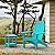 LUE BONA HDPS Adirondack Chairs, Fire Pit Outdoor Chair Weather Resistant with Cup Holder, Modern Plastic Chair Plastic for Patio, Deck, Proch, 350LBS, Aruba Blue