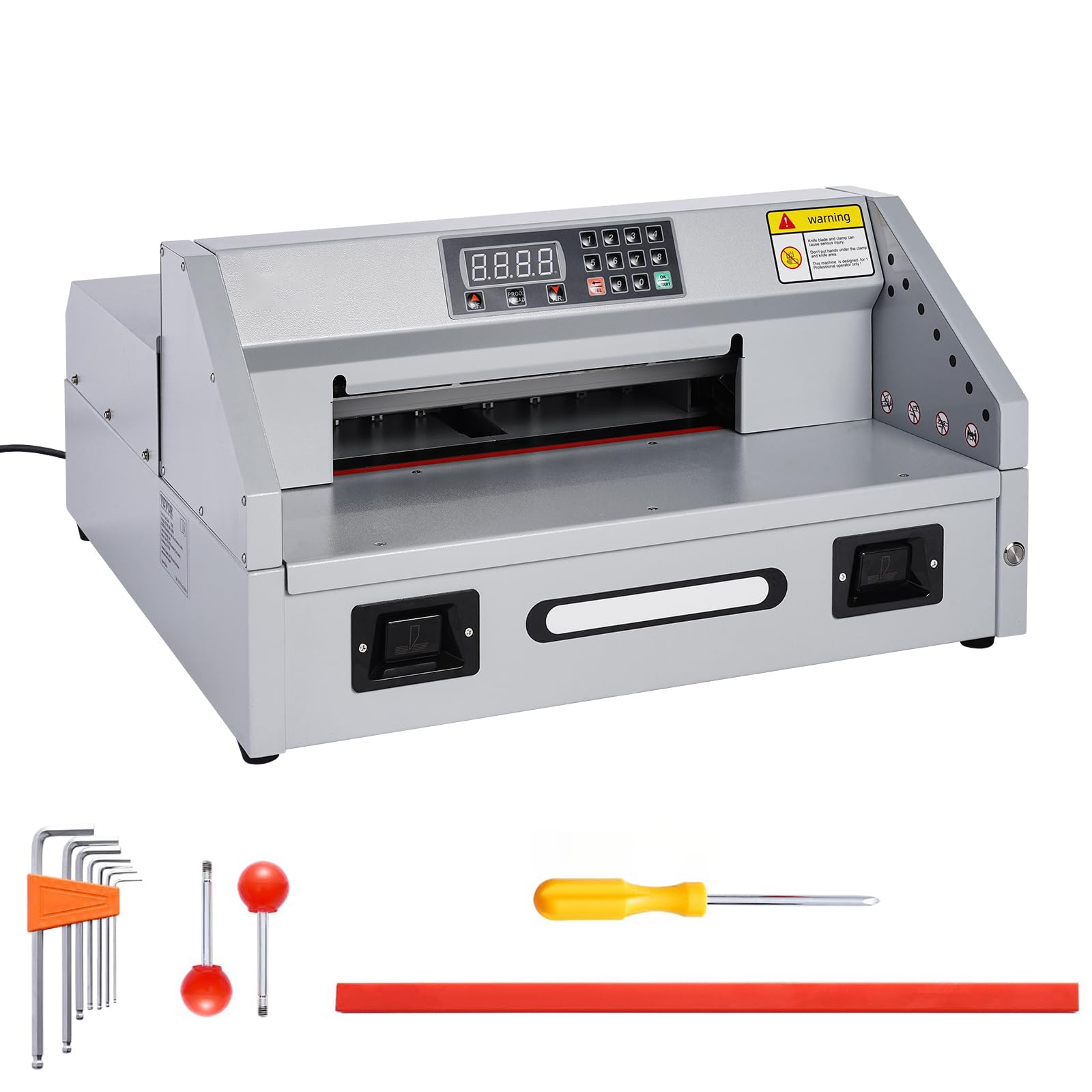 FHRKA Electric Paper, 300W Heavy Duty Paper Machine, 1.5 in / 38 mm Cutting Thickness, Electric Desktop Guillotine Trimmer