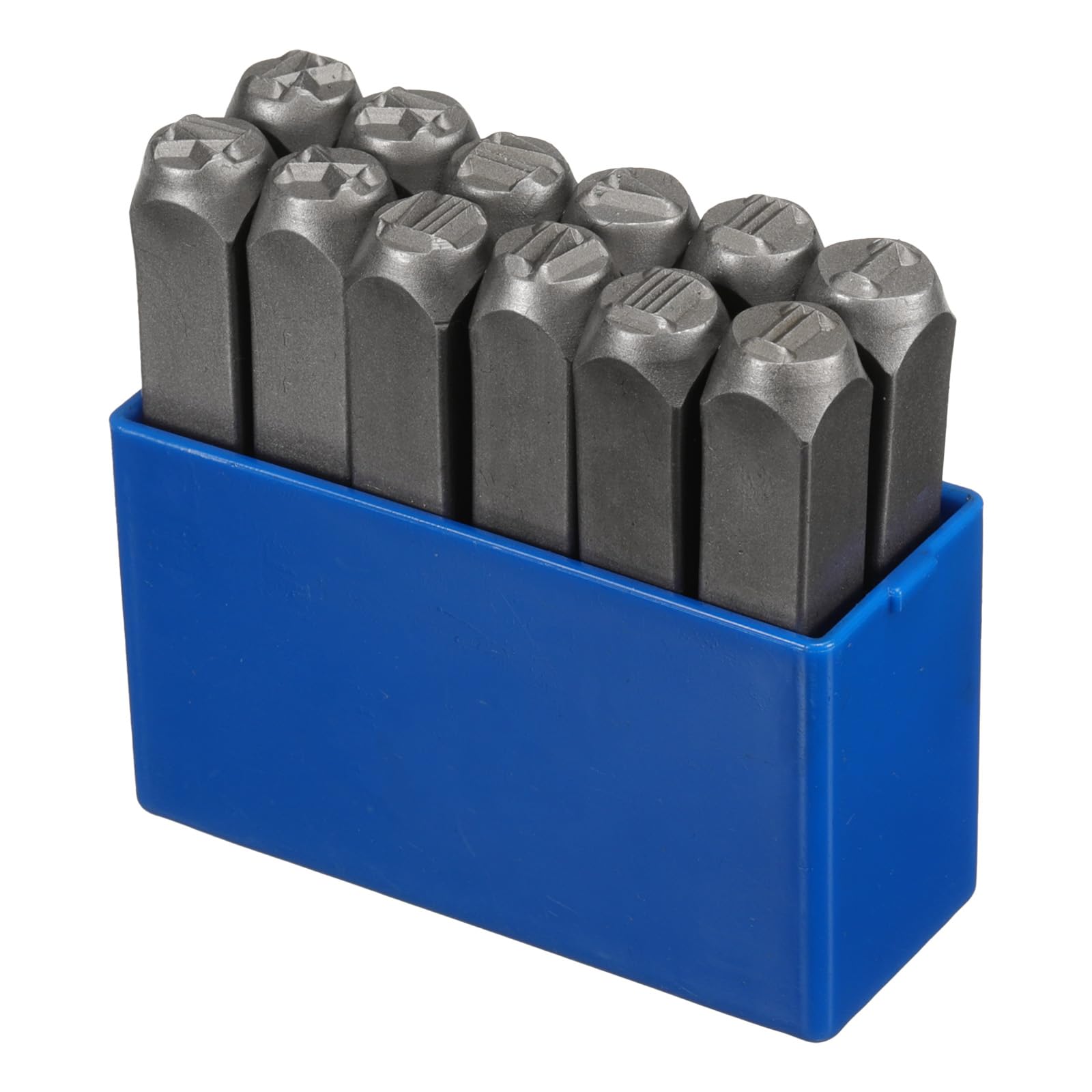 uxcell Set di 12 timbri numerici da 6 mm, con numeri romani da 0 a 12, per metallo, plastica, legno, pelle