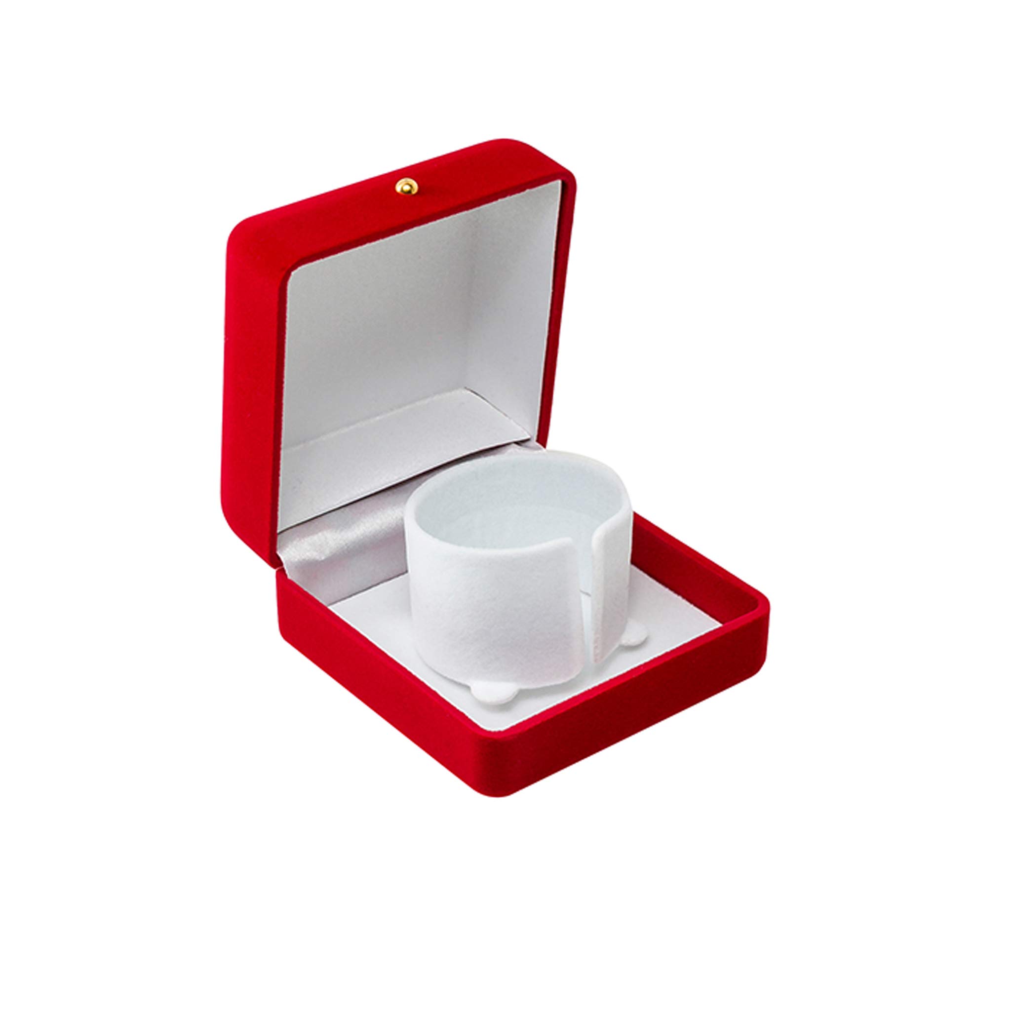 Box For Britain Red Velvet Deep Bangle Box, Watch C-Clip Jewellery Display For Birthdays, Proposals, Gifts (10)