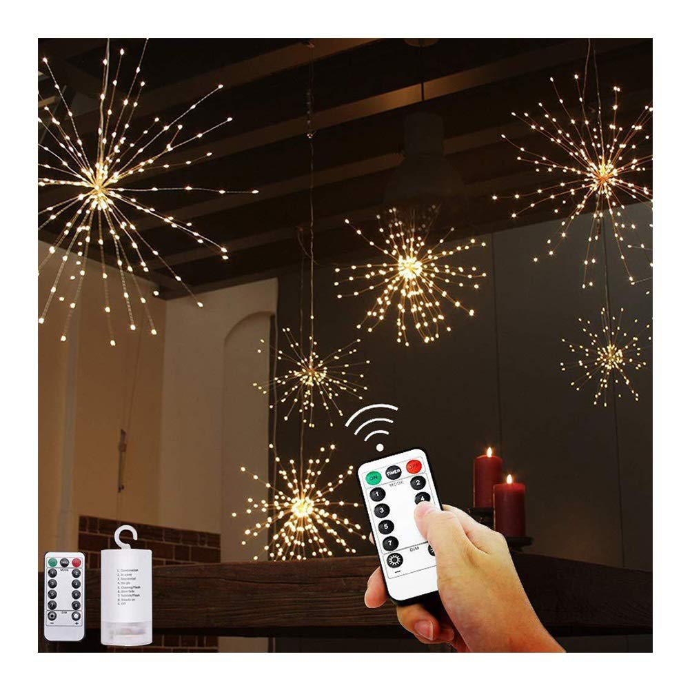 Guirlande feux d'artifice LED starburst 200 LED avec télécommande 8 modes - 7