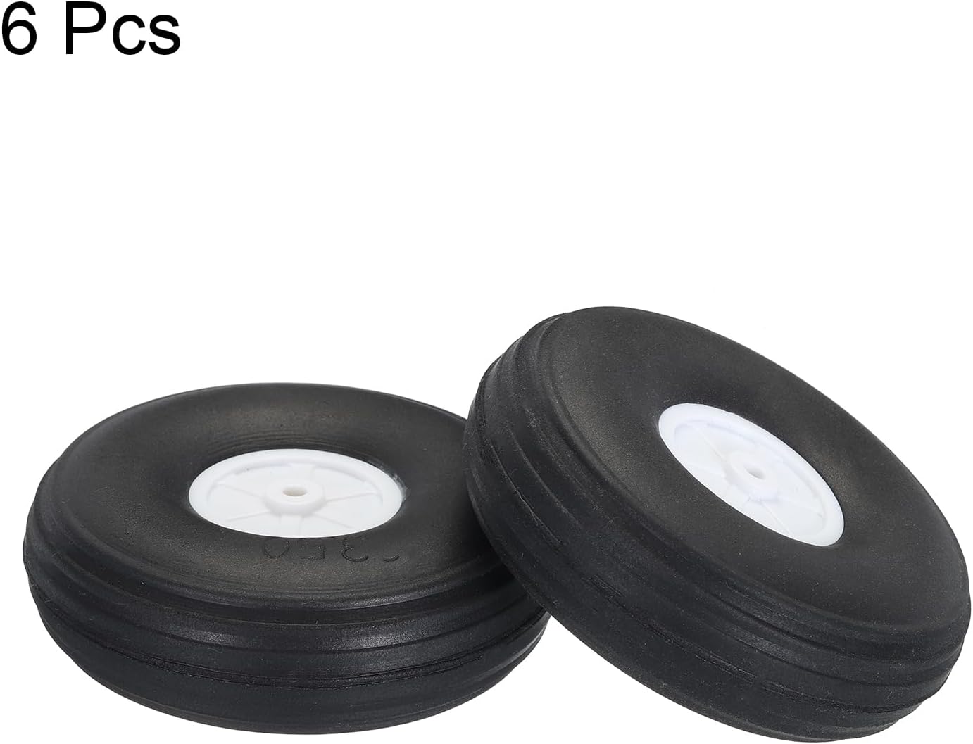 MECCANIXITY RC Airplane Wheels 3.46" OD RC Airplane,Aircraft PU Sponge Wheels,Tire Tail Wheel RC Aircraft Foam Wheel Replacement for DIY RC Model Plane Aircraft,Pack of 6