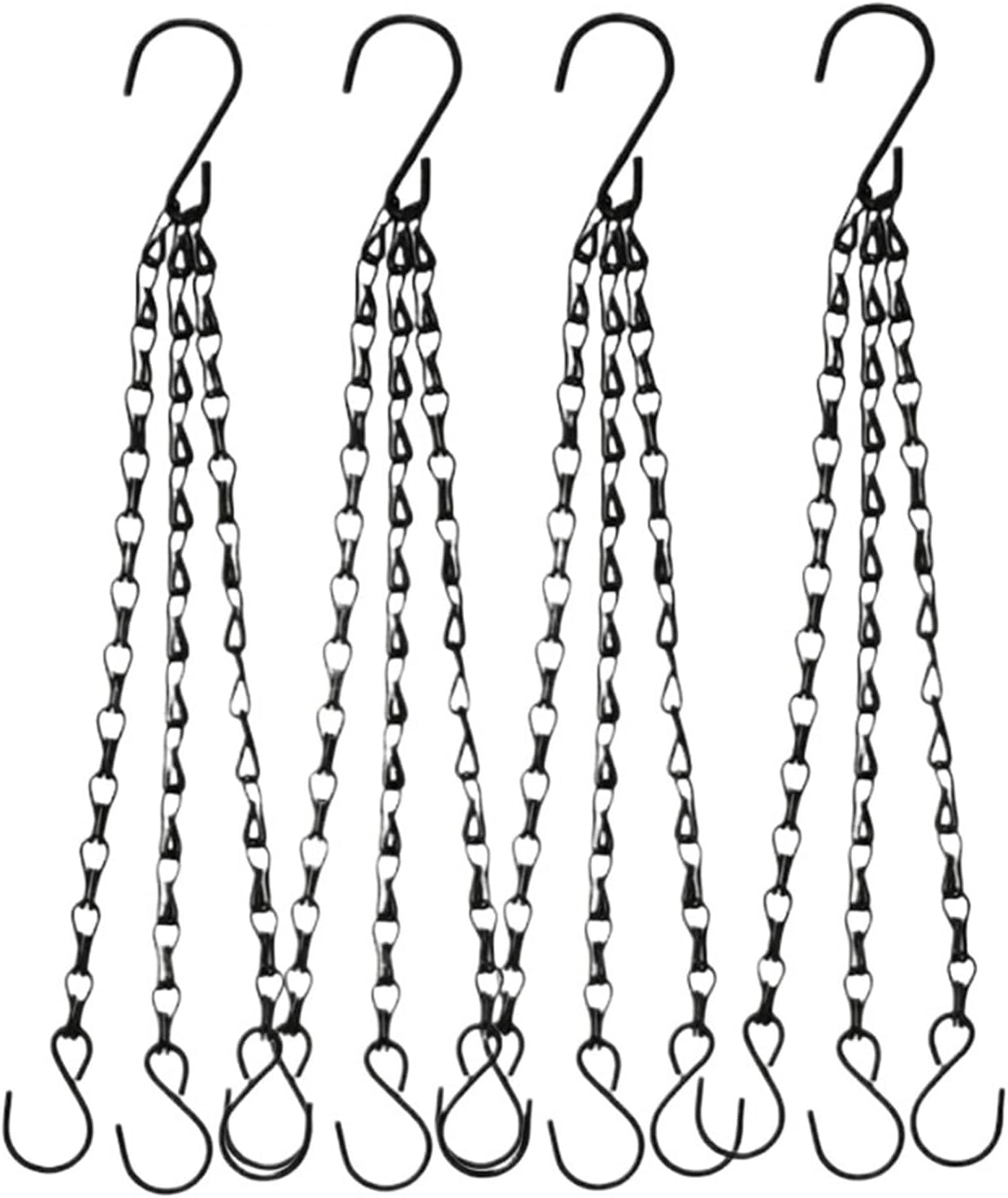 ASZHQUXIUAS Chain with Hooks,Planter Flowerpot Hook Plant Hangers For Garden Decoration(31cm4pcs)