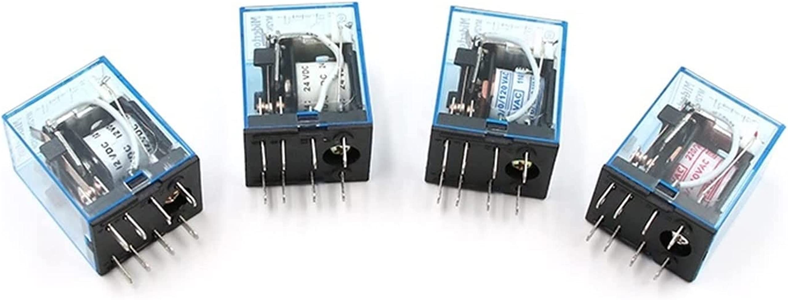 Relé MY2P HH52P MY2NJ Bobina de relé General DPDT Micro Mini Interruptor electromagnético con LED AC 110V 220V DC12V 24V(AC 110V)