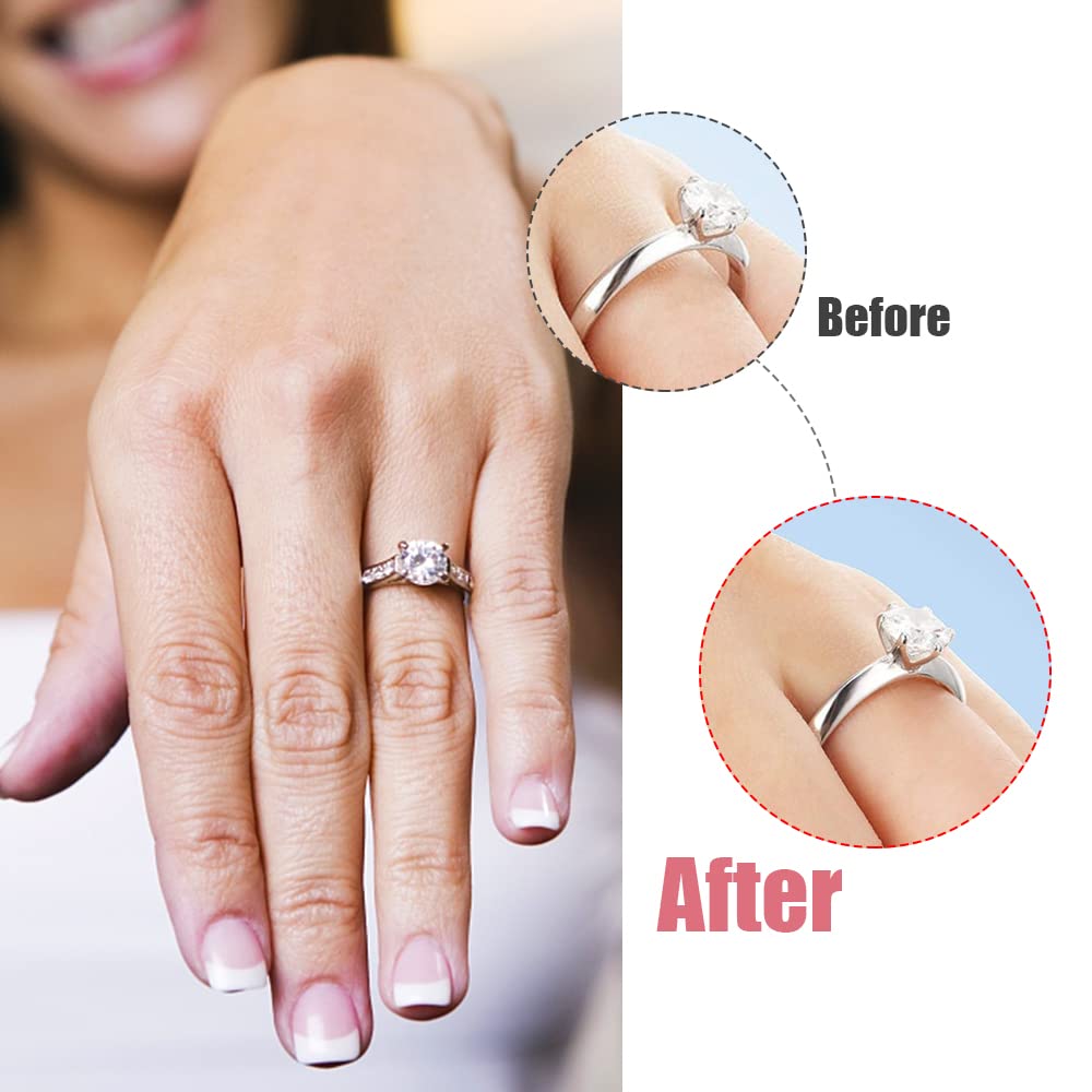 Lot De 8 Ajusteurs De Bague Invisibles - Réducteurs De Taille Pour Bagues Trop Grandes - Convient à Tous Les Modèles