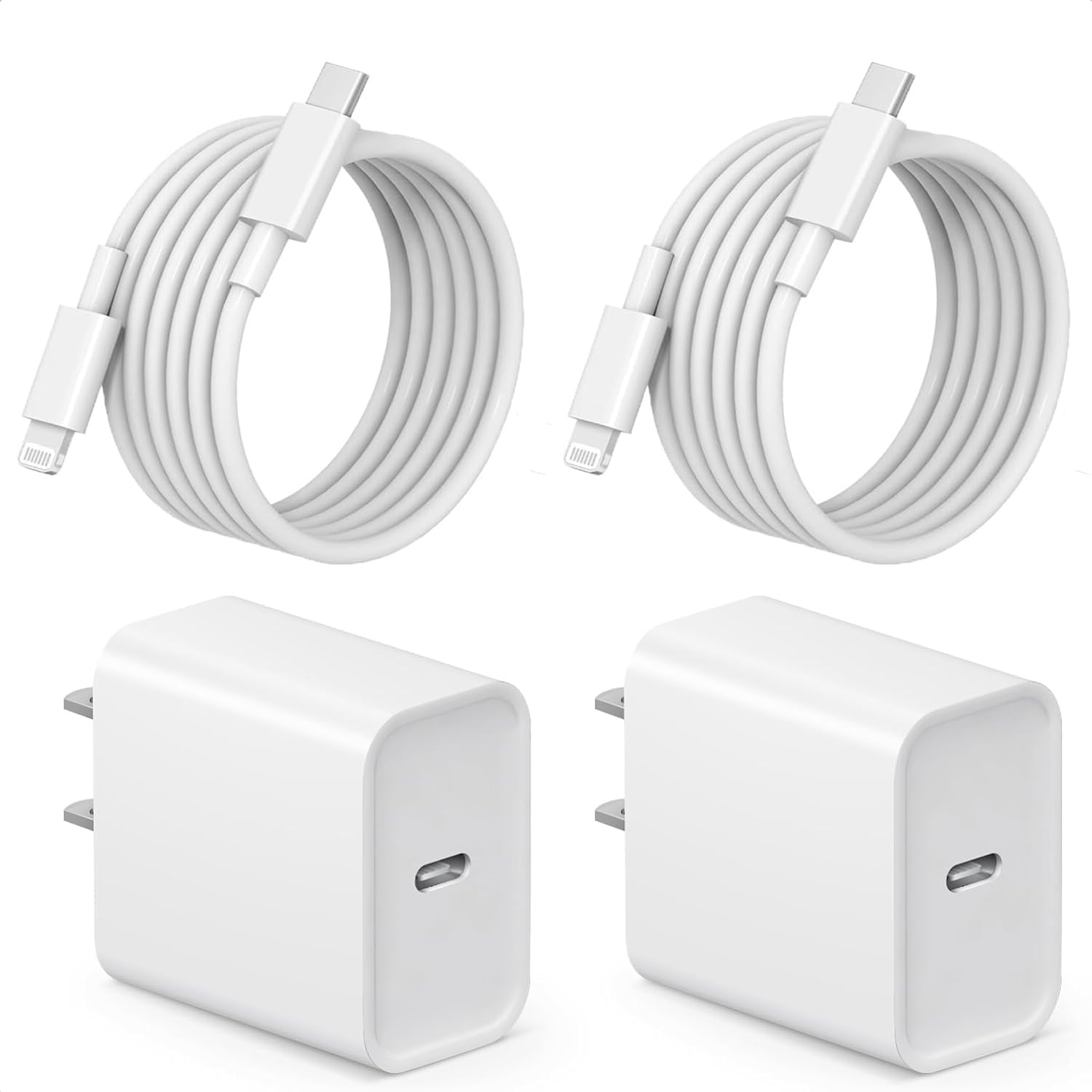 iPad Charger Fast Charging Apple MFi Certified 2-Pack 20W USB C Charger 6.6ft Lightning Cable for iPad 9th/8th/7th/6th/5th Generation, iPhone 14/13/12/11