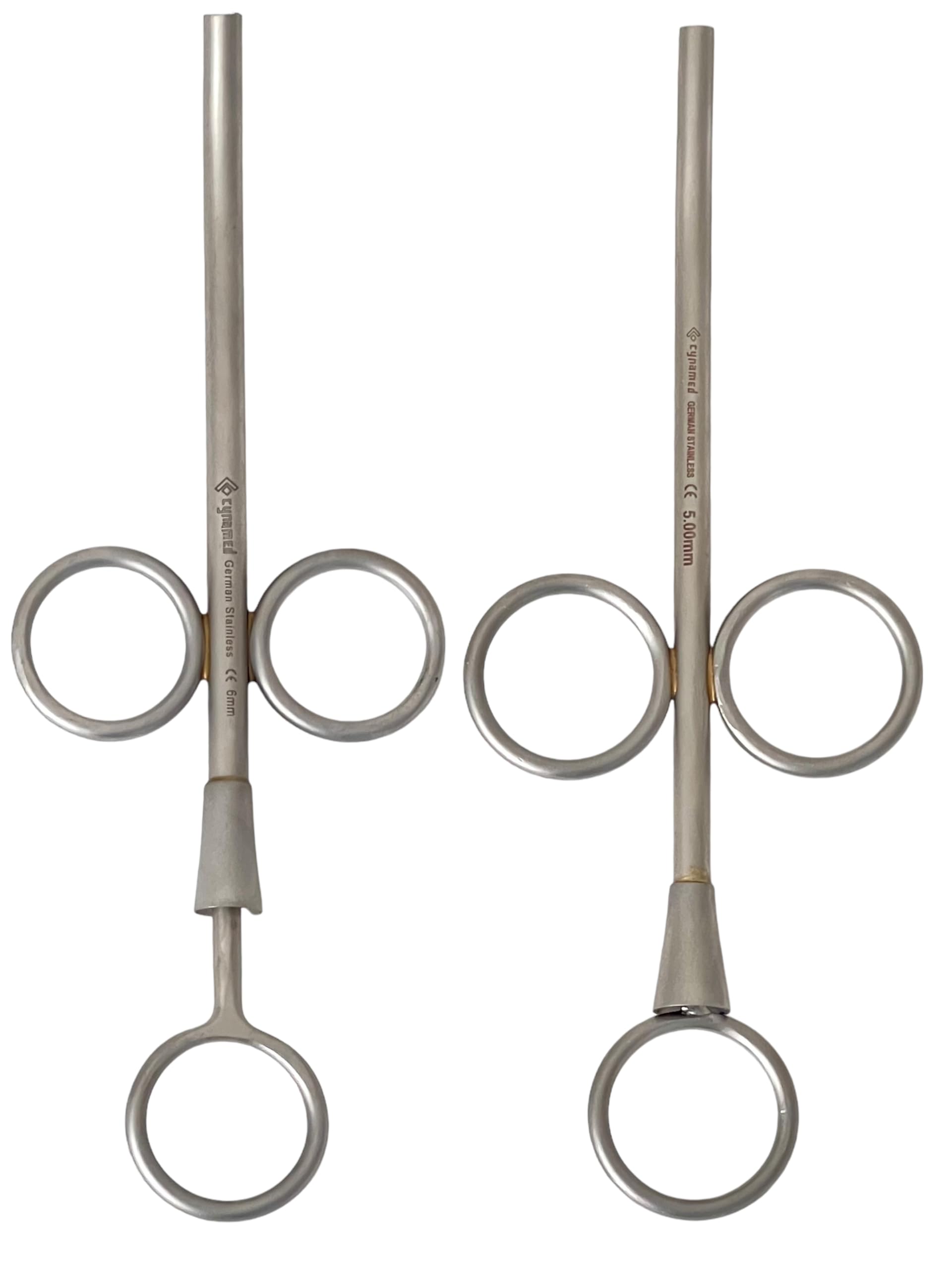 1 Pack of 2 Each - Artlab-Bone Graft Implant Syringe 5mm+6mm - 3 Rings - German Stainless Steel CE - Premium Implant Instruments (5mm + 6mm, 2)