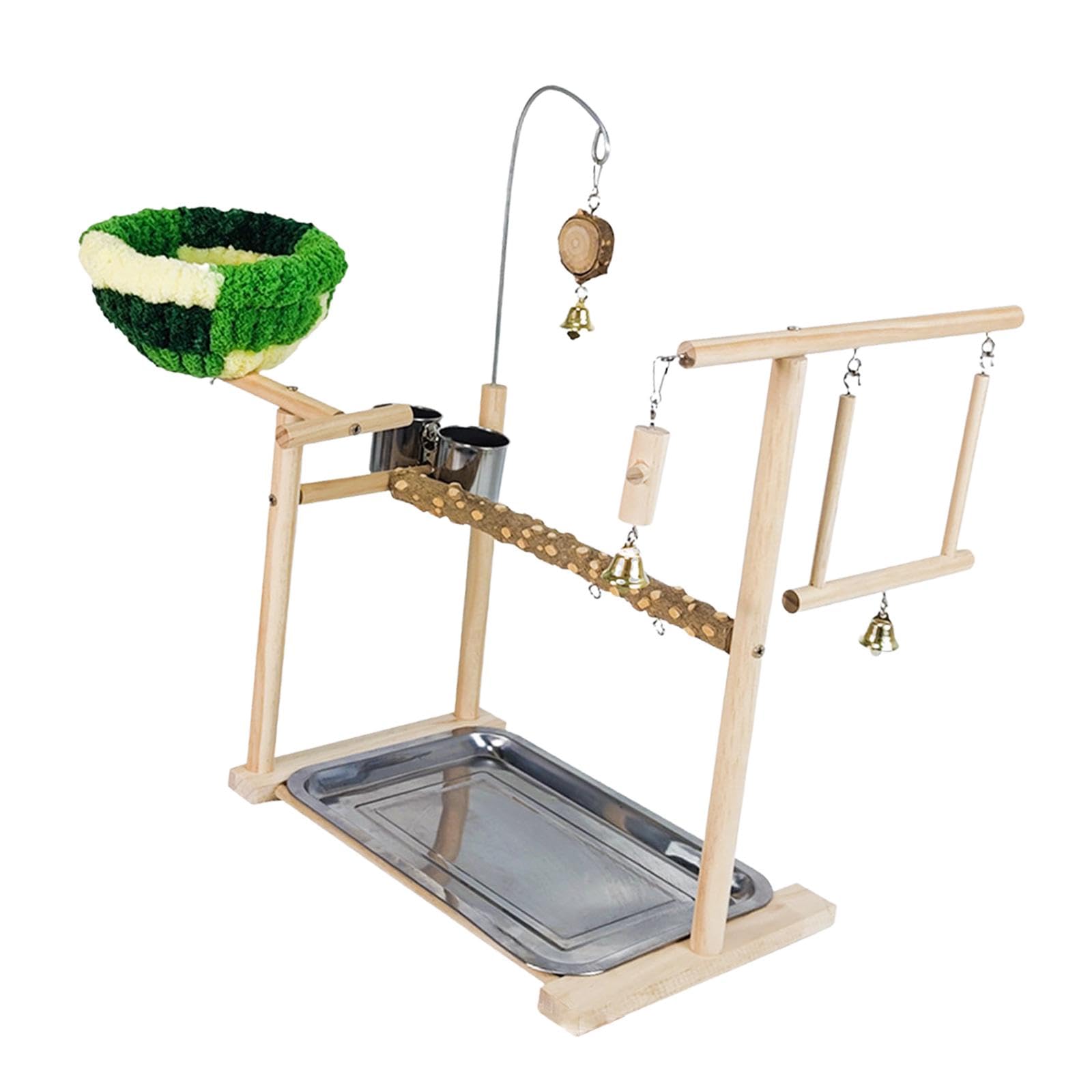 Parque Infantil de Madera, Soporte for Percha for pájaros, Accesorios for jaulas de Juguete de Actividad, Parque Infantil for Loros de Juguete de pie for Suelo del hogar/1293/925