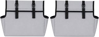 脚立用ツールバッグ 2個セット 工具入れ 収納袋 オックスフォード製 插扣固定 マジックテープ付き 折りたたみ式 オレンジ/グレー 選択可 13×30×14cm、グレー