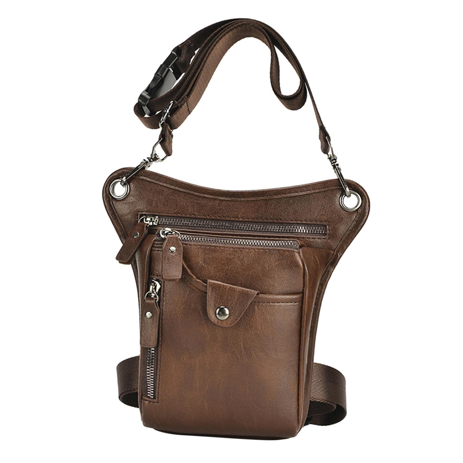 Fashion Men Drop Leg Bag Thigh Waist Pack Hip Bag Pouch for Climbing Sports Brown-image-20