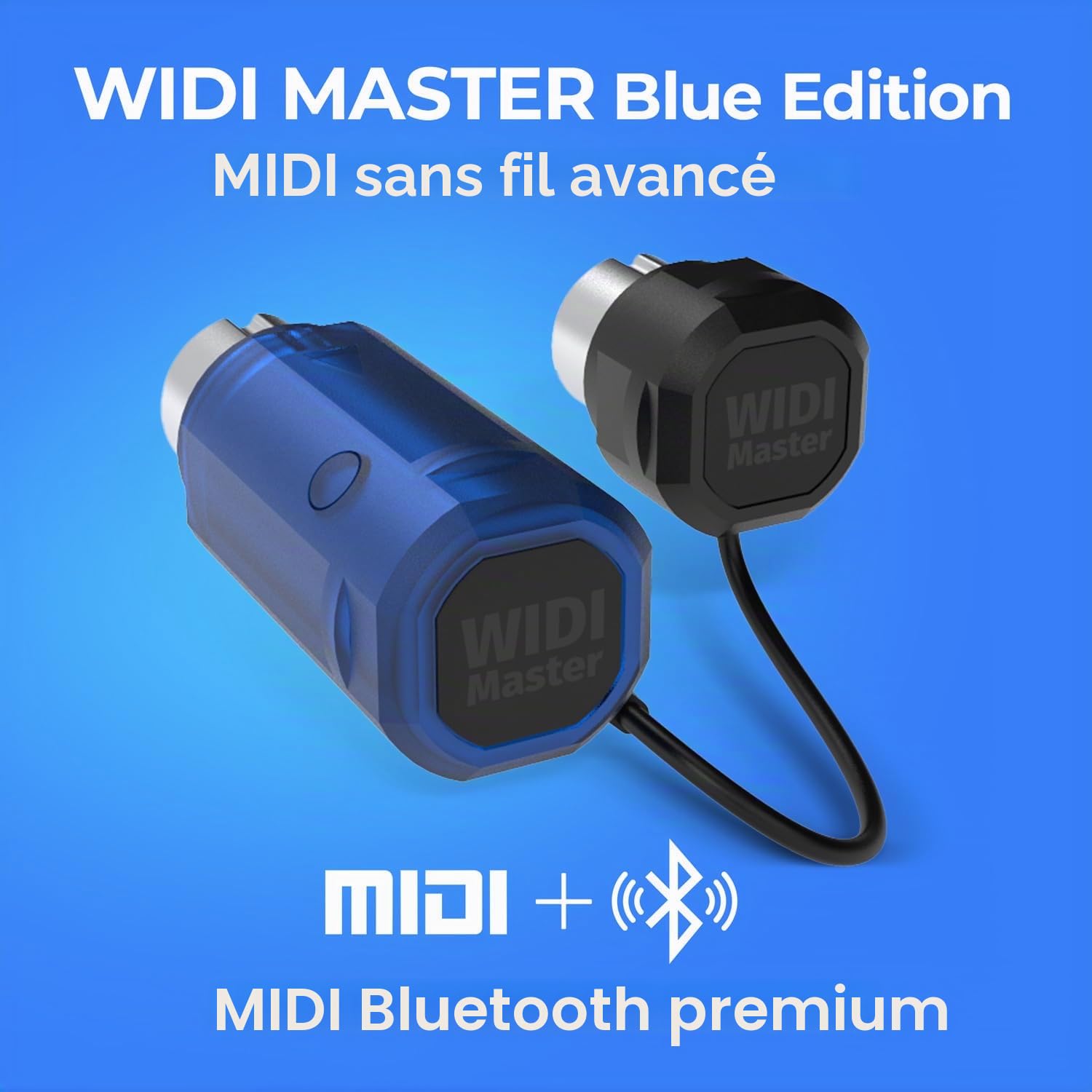 CME WIDI Master Blue – Adaptateur Bluetooth MIDI via DIN 5 Broches, Latence Ultra Faible de 3 ms