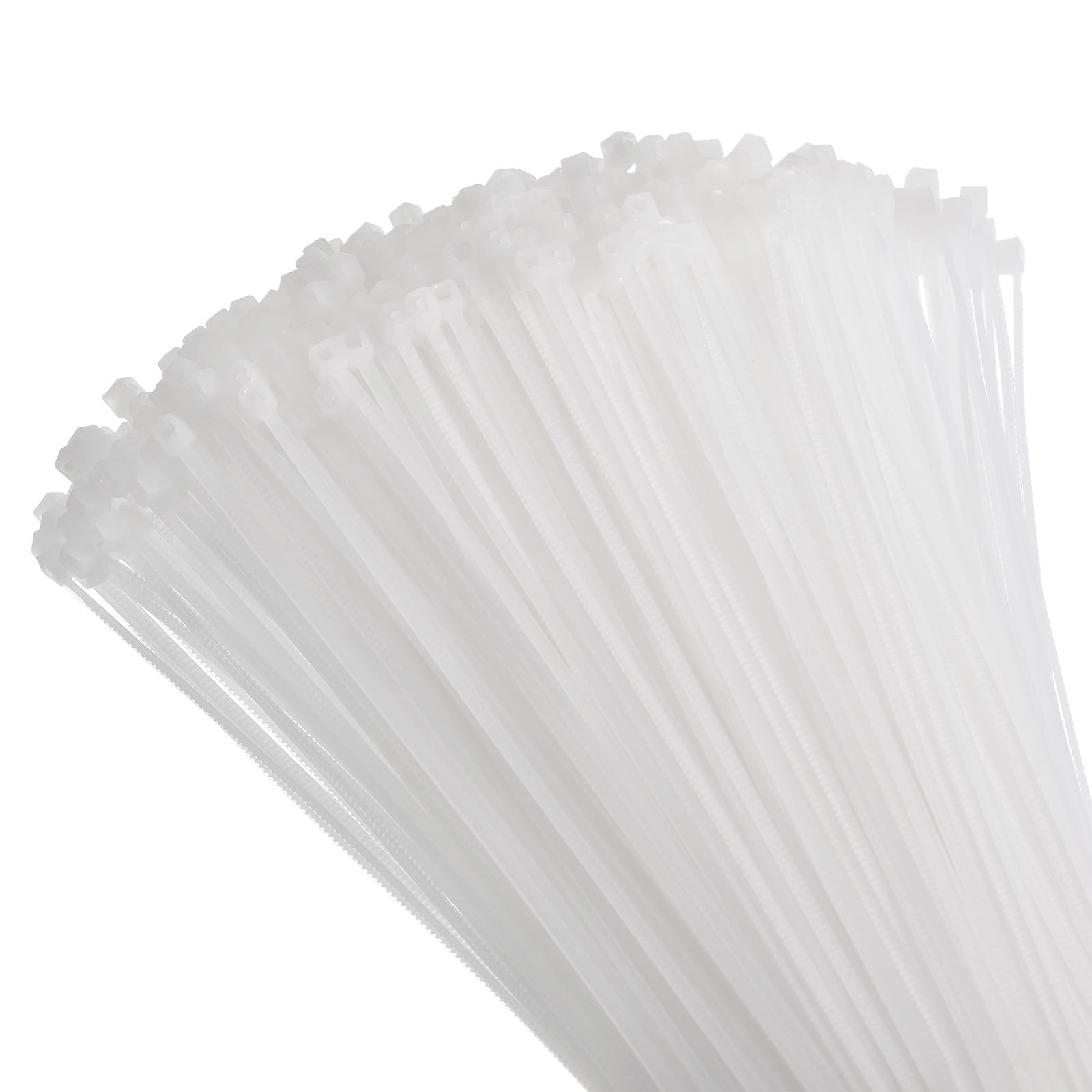 Unifizz 800PCS Cable Zip Ties 80mm x 2.5mm White – Self-Locking Nylon Cable Ties Wraps for Cord Management, Indoor and Outdoor — image 1