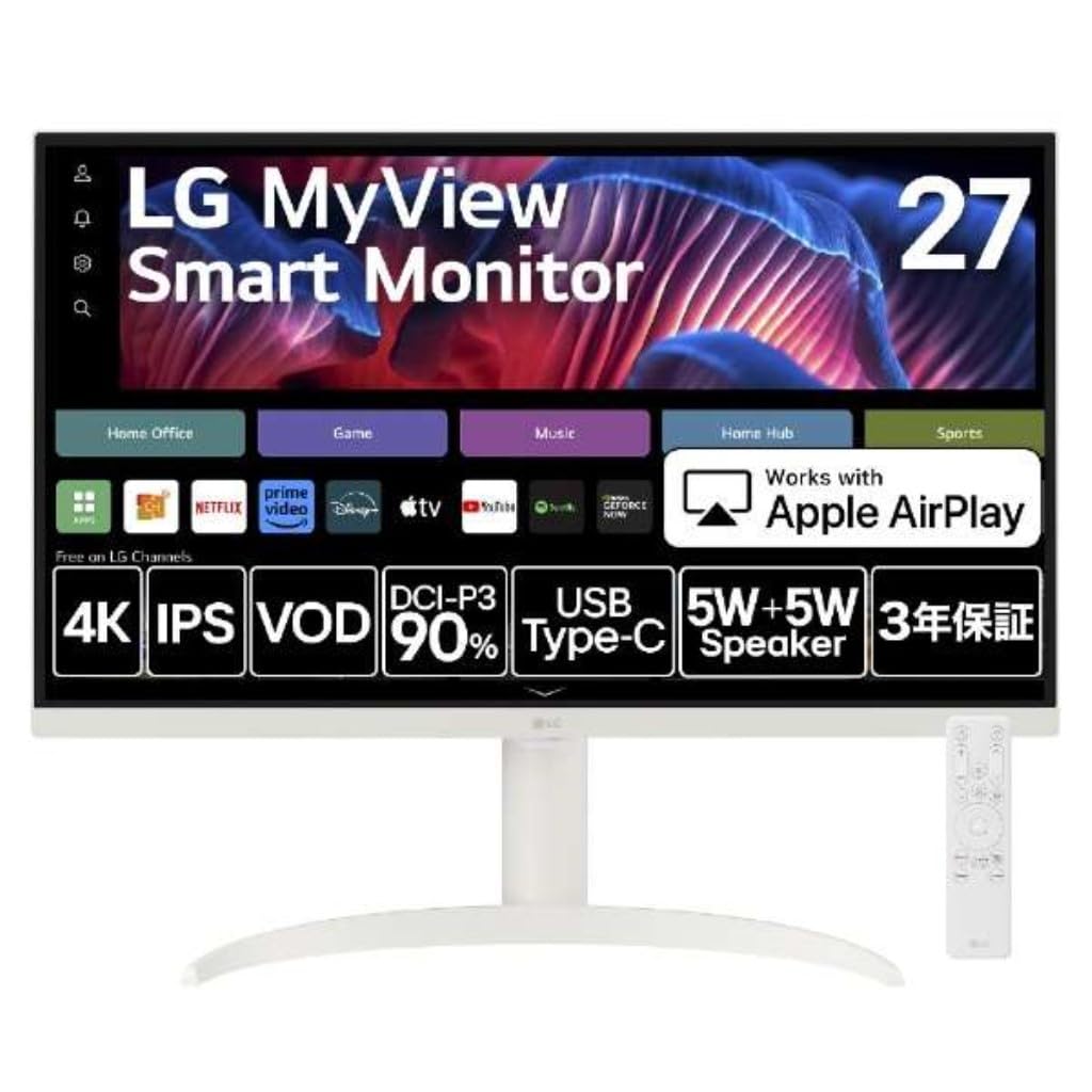 LG スマートモニター 27SR75U-W Amazon.co.jp: LGエレクトロニクス 27SR75U-W MyView Smart Monitor