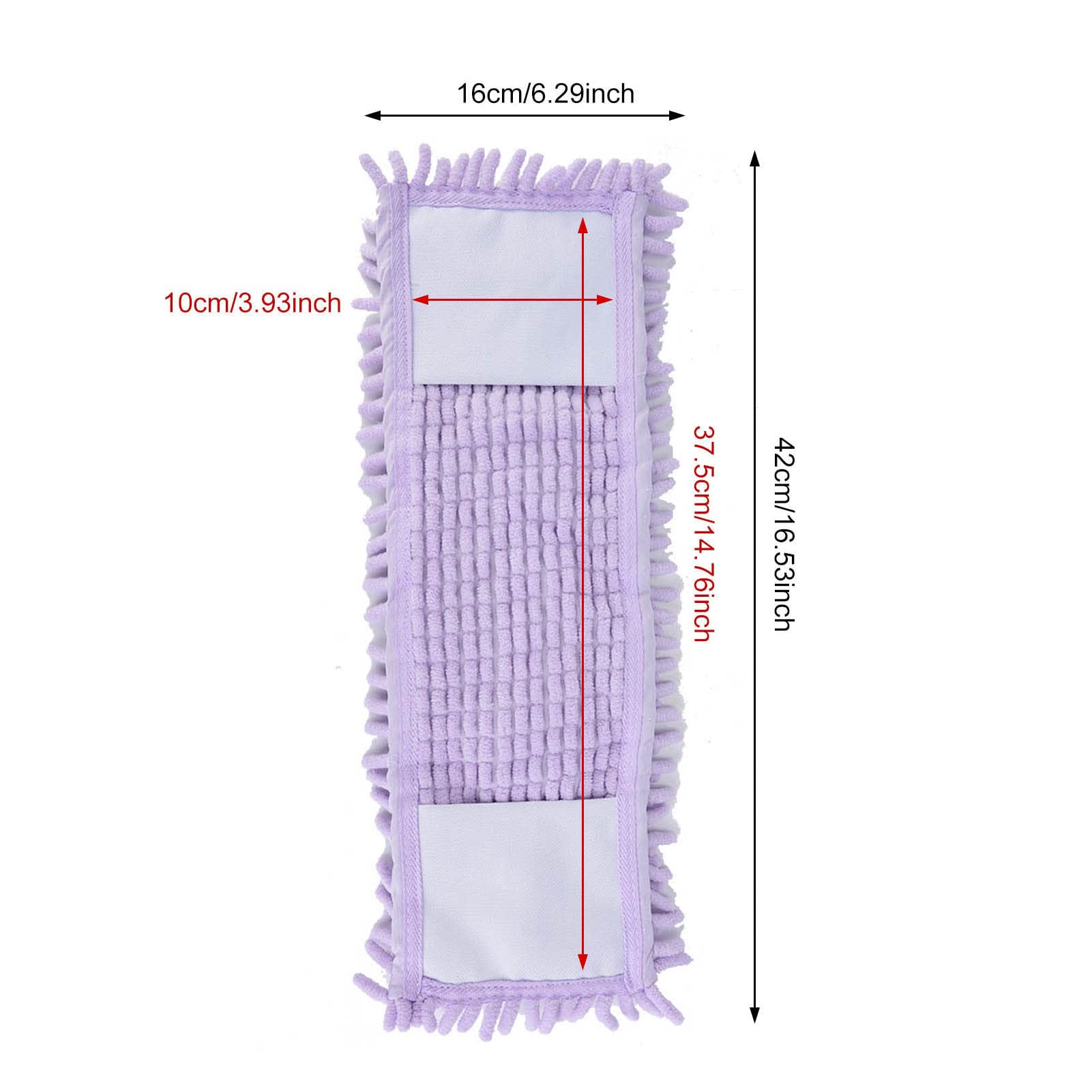 Mumusuki Mop Flat Replacement Heads Mop Pads Cloth for Wet or Dry Floor Reusable Chenille Home Kitchen Office()