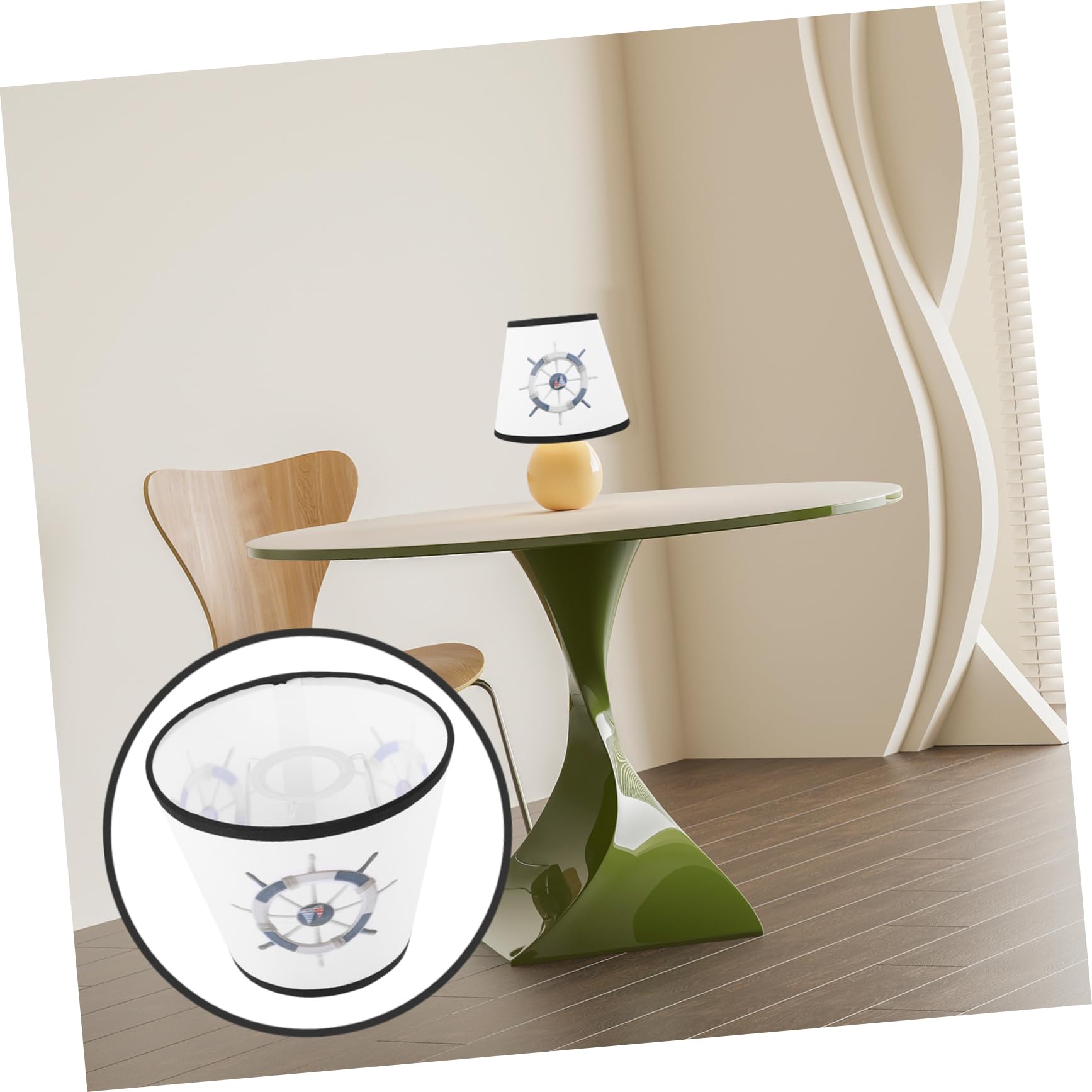 Mipcase Paralume In Tessuto Da 2 Pezzi Paralume Dipinto Piccolo Per Lampada Da Tavolo Lampadario Speciale Decorazione Per Ristorante E Hotel Lanterna Cerchio