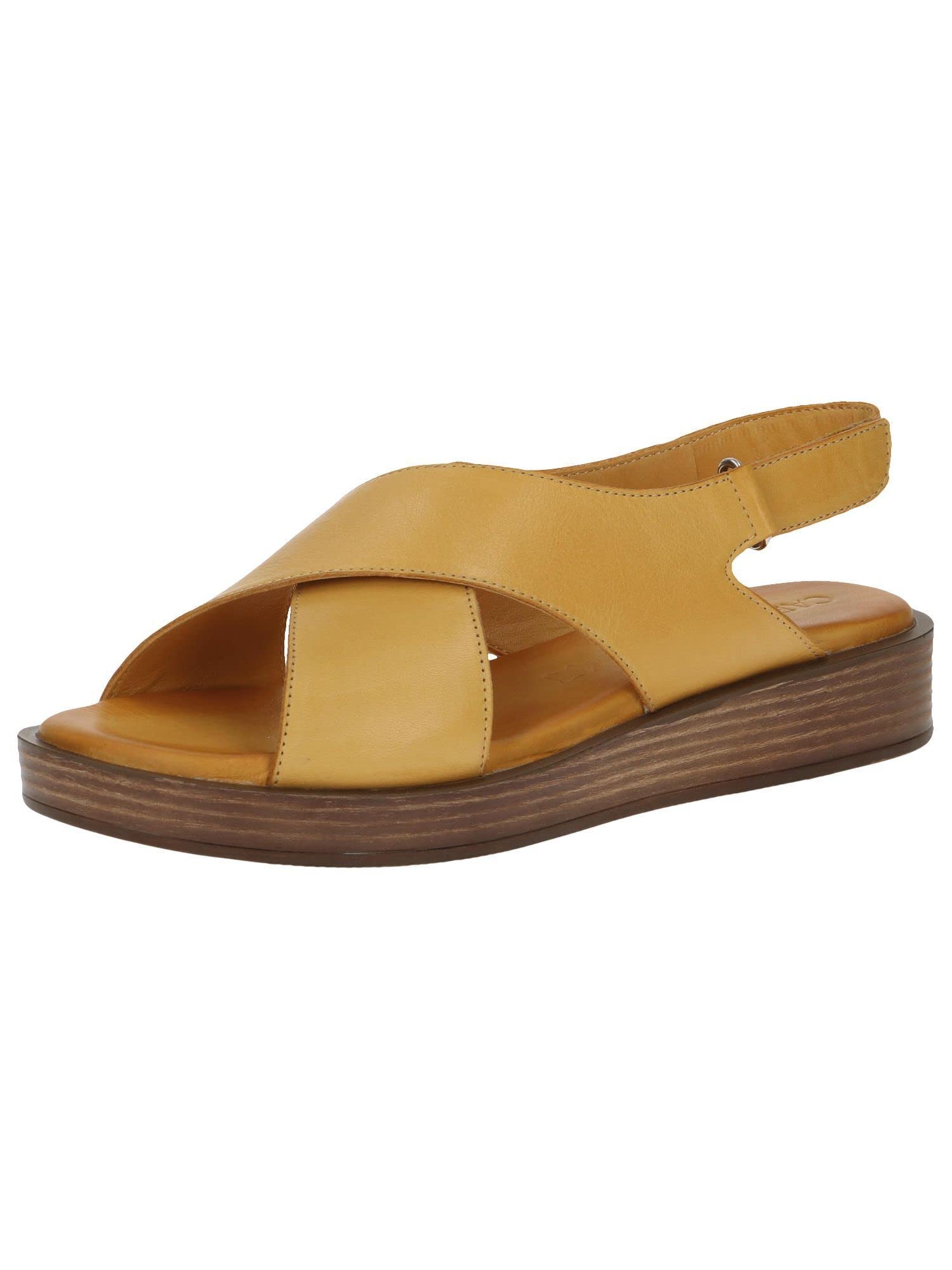 CAPRICE Women's 9-9-28205-20 Flat Sandals, yellow, 6.5 UK